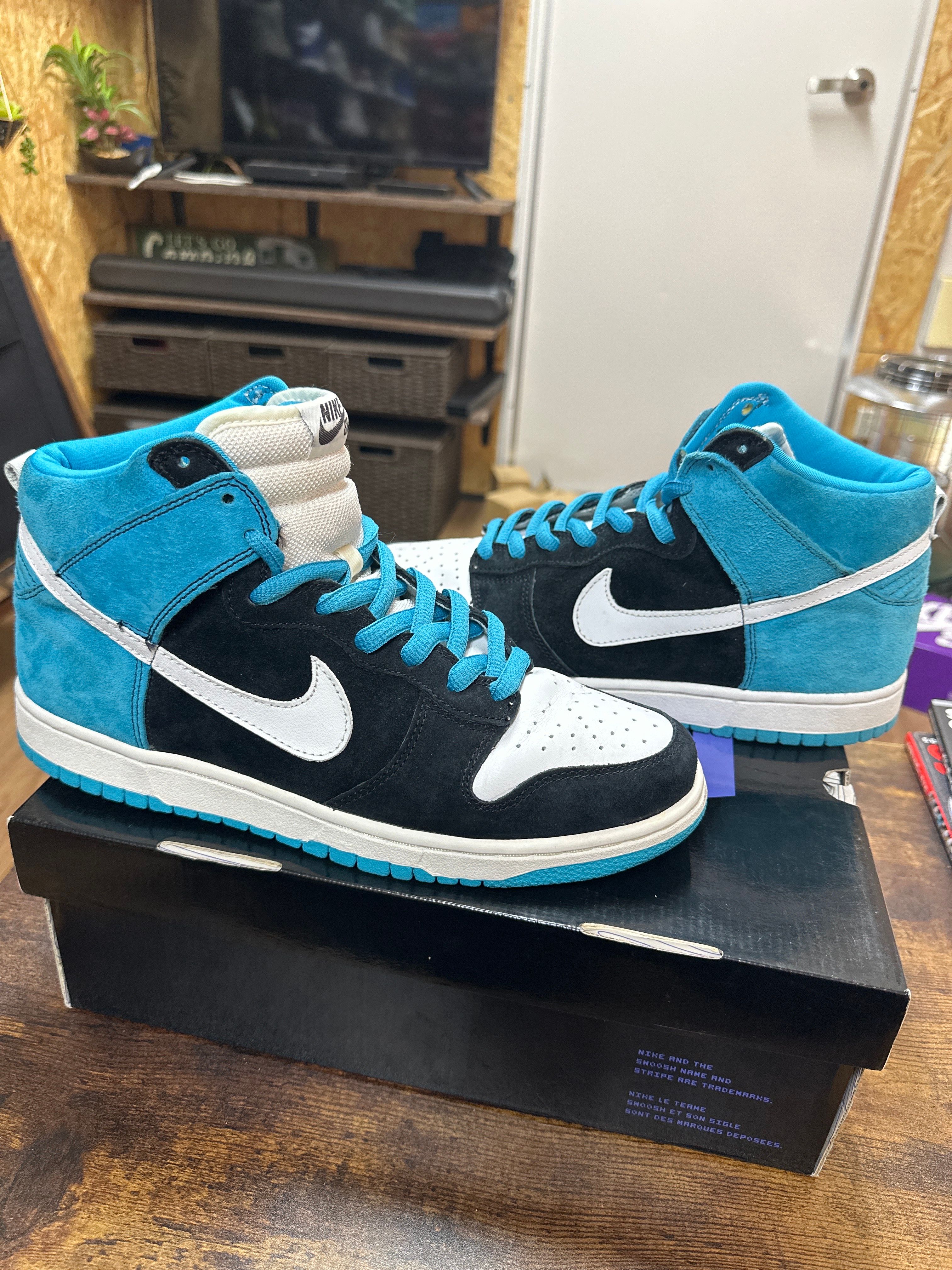 Nike SB Dunk High Send Help "Black/White-Blue Reef"