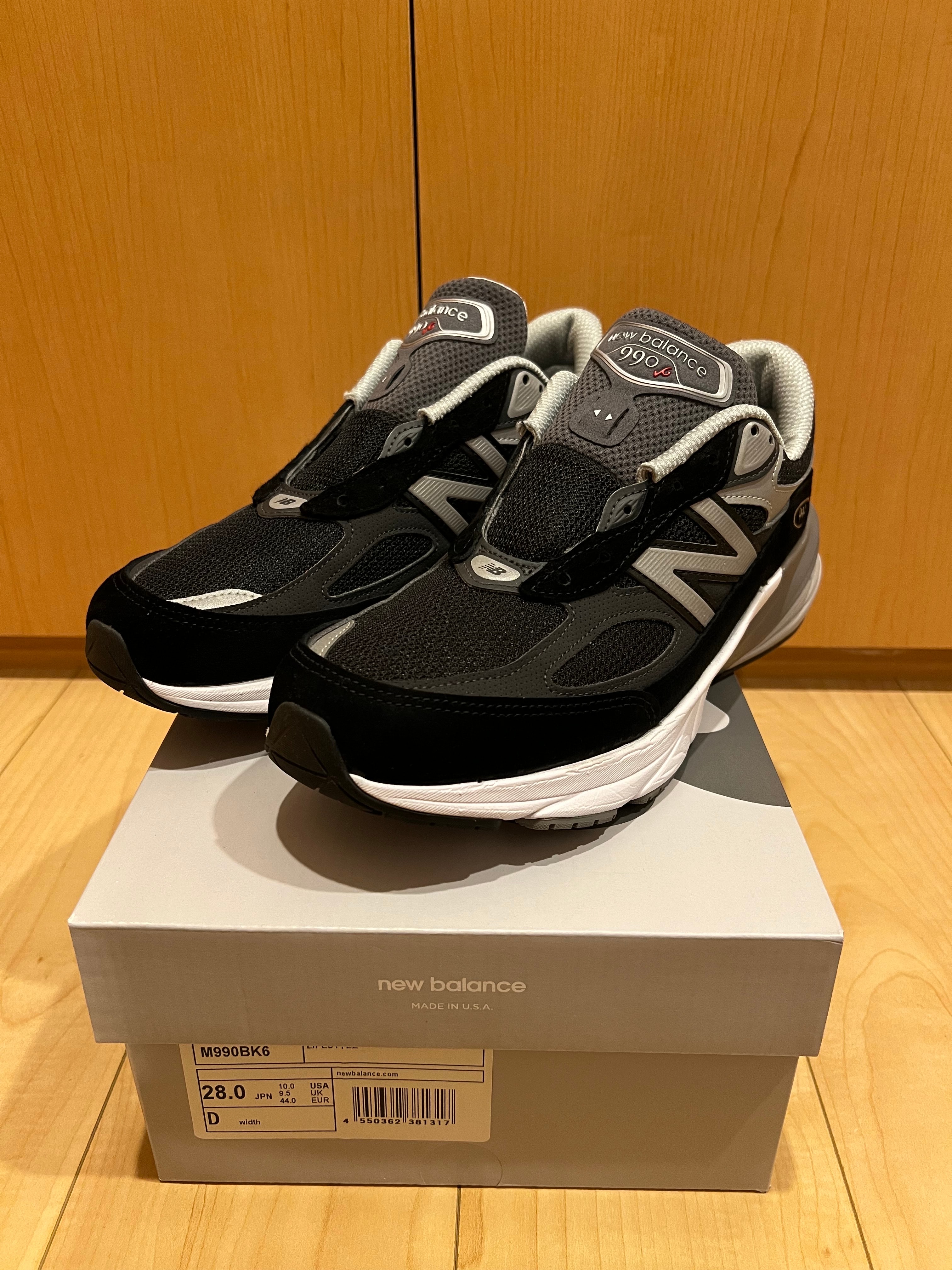 ニューバランス 990V6 "ブラック" (ヒールNBロゴ)