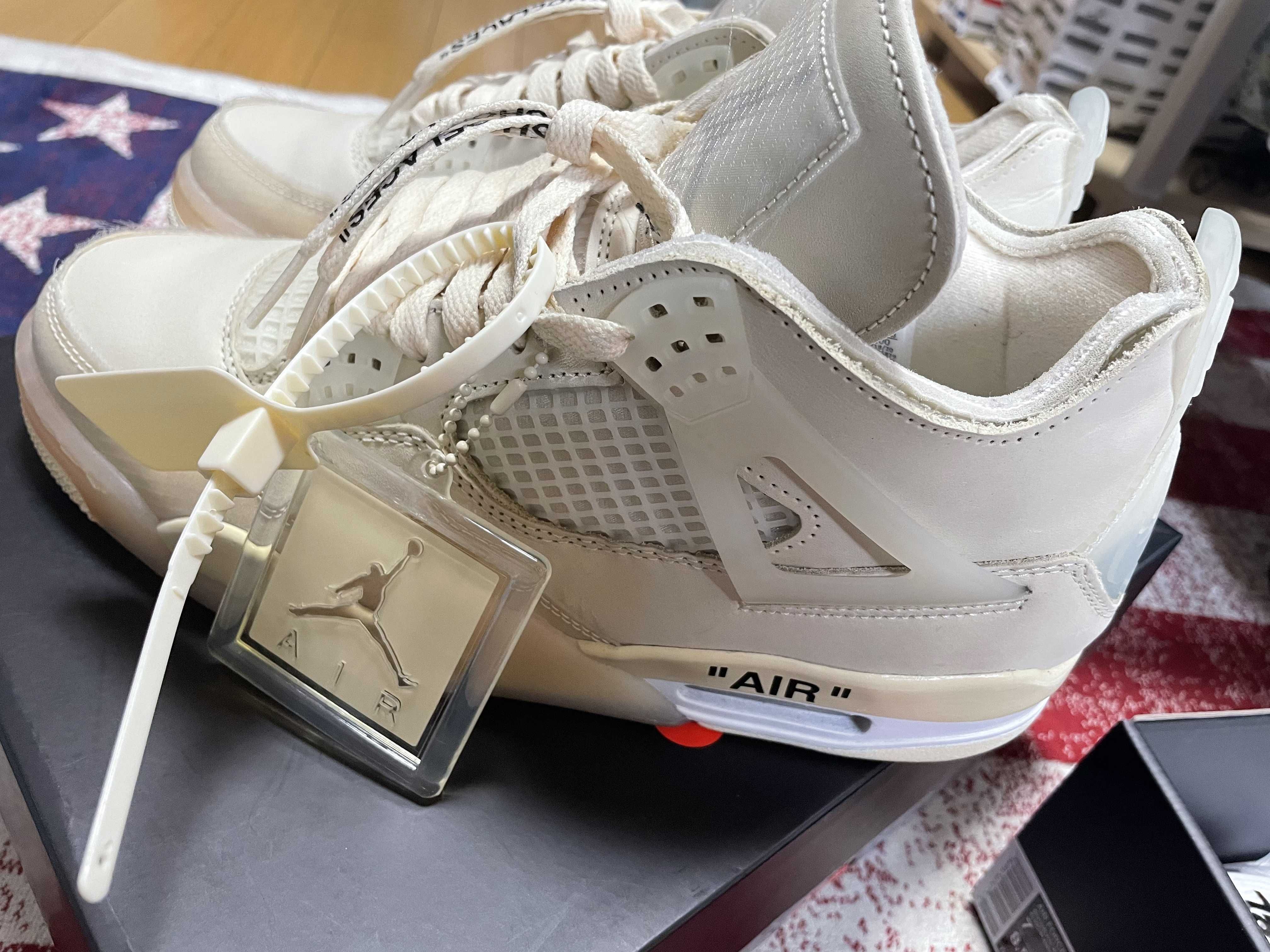 Off-White × Nike Women's Air Jordan 4 SP "Sail"