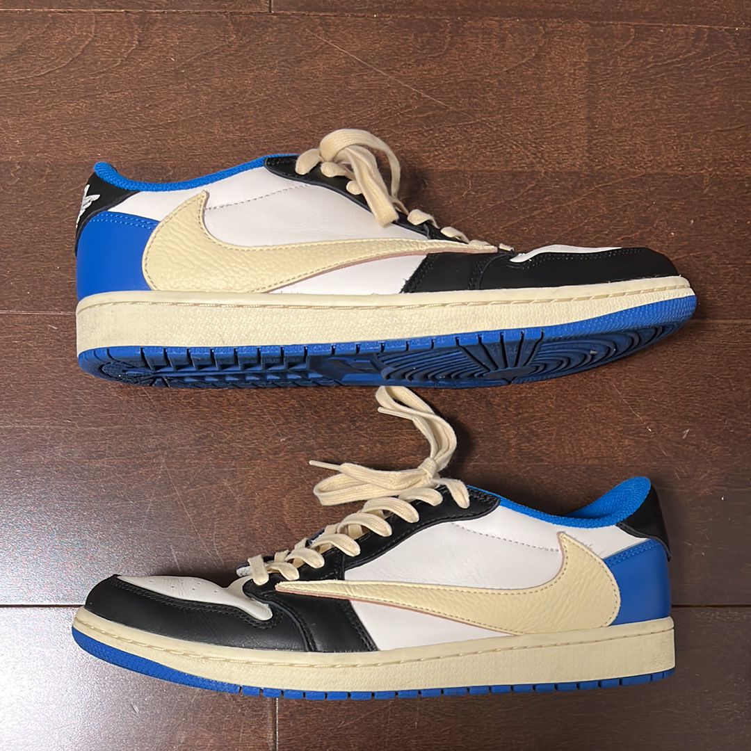 Travis Scott × fragment design × Nike Air Jordan 1 Low OG SP "Military Blue"