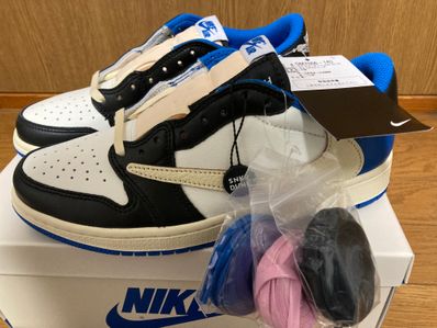 Travis Scott × fragment design × Nike Air Jordan 1 Low OG SP "Military Blue"