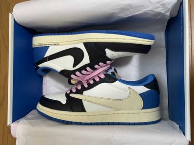 Travis Scott × fragment design × Nike Air Jordan 1 Low OG SP "Military Blue"