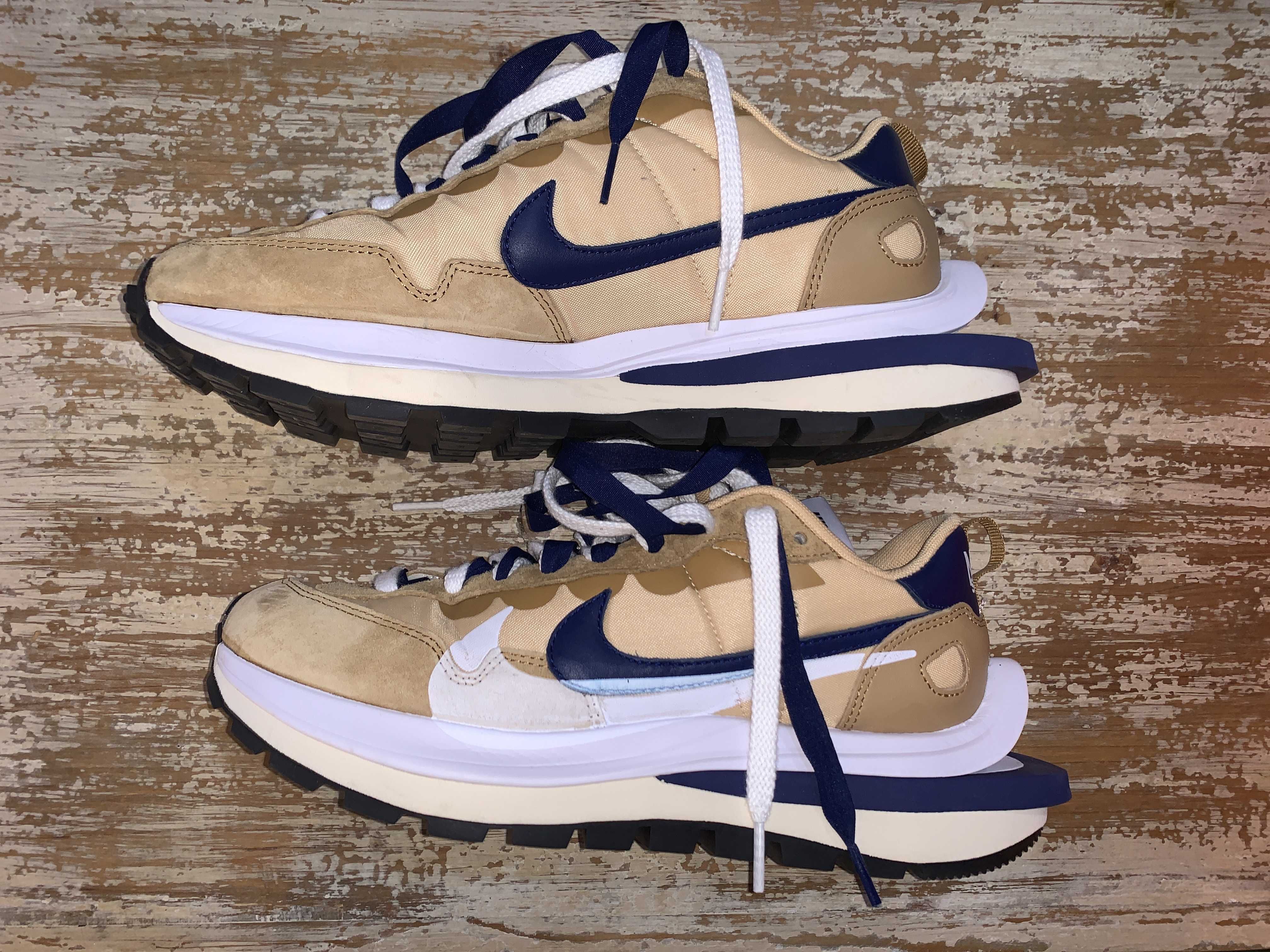 Sacai × Nike Vapor Waffle "Sesame And Blue Void"