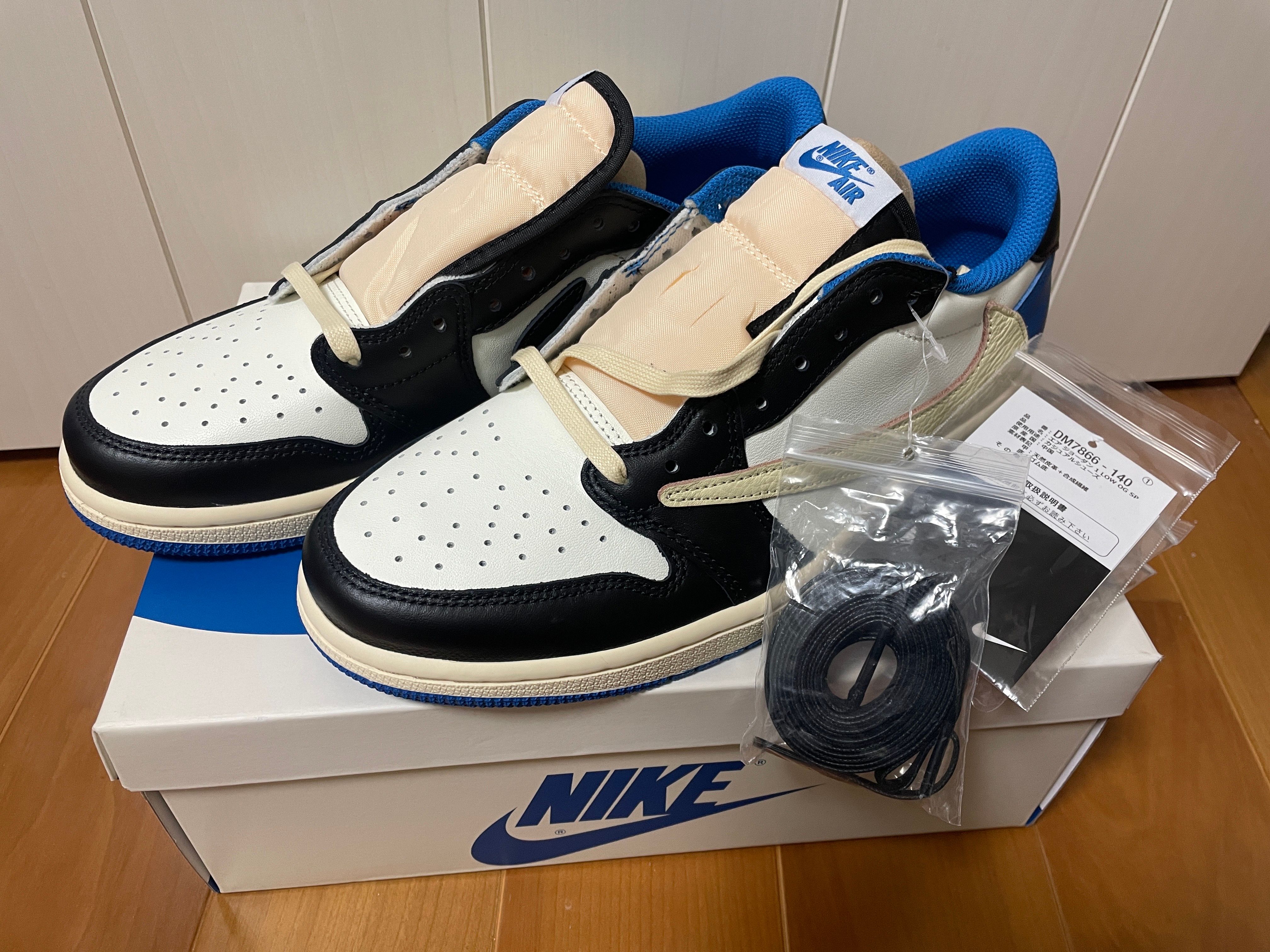 Travis Scott × fragment design × Nike Air Jordan 1 Low OG SP "Military Blue"