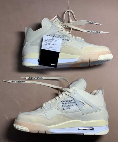 Off-White × Nike Women's Air Jordan 4 SP "Sail"