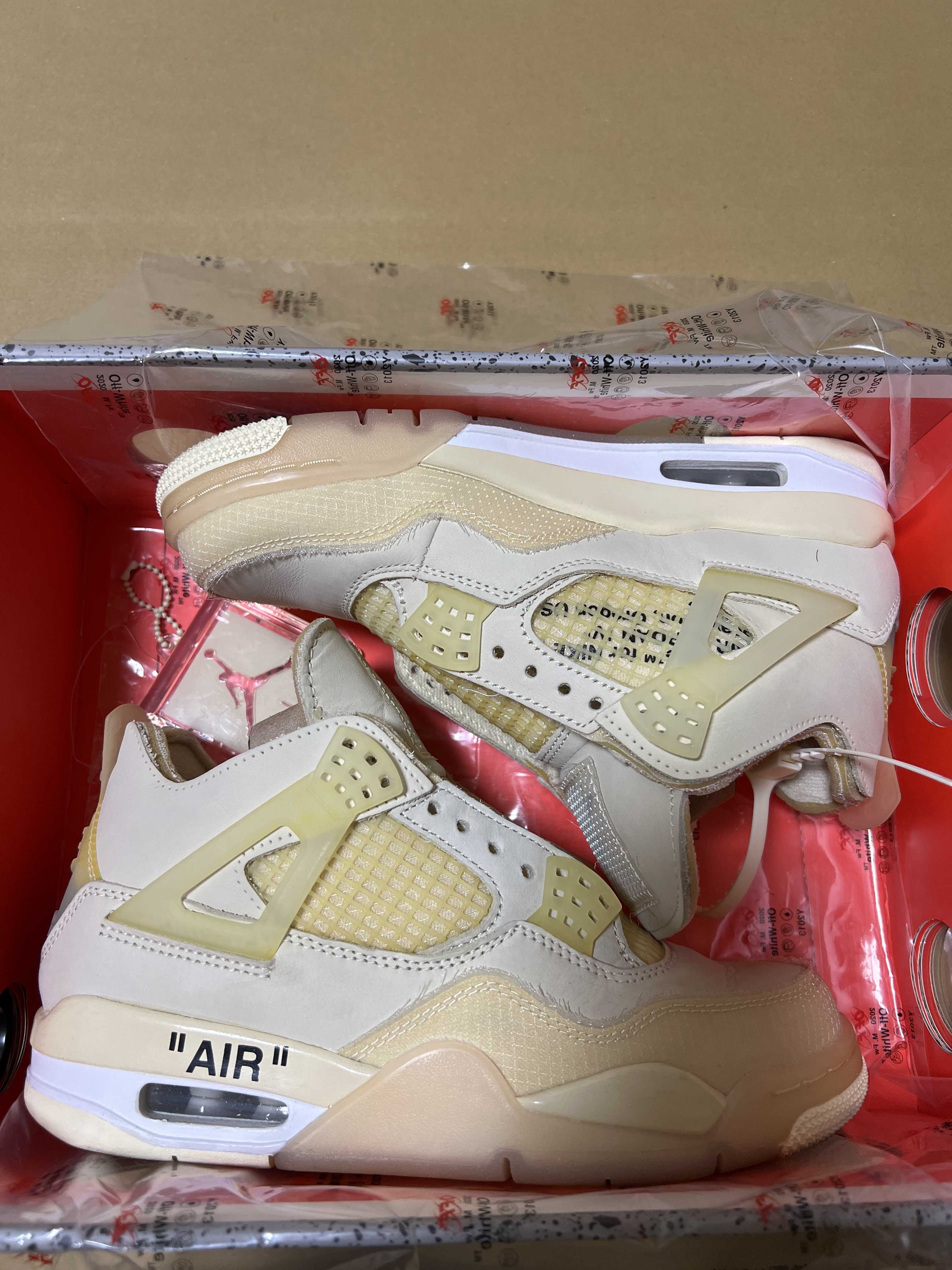 Off-White × Nike Women's Air Jordan 4 SP "Sail"