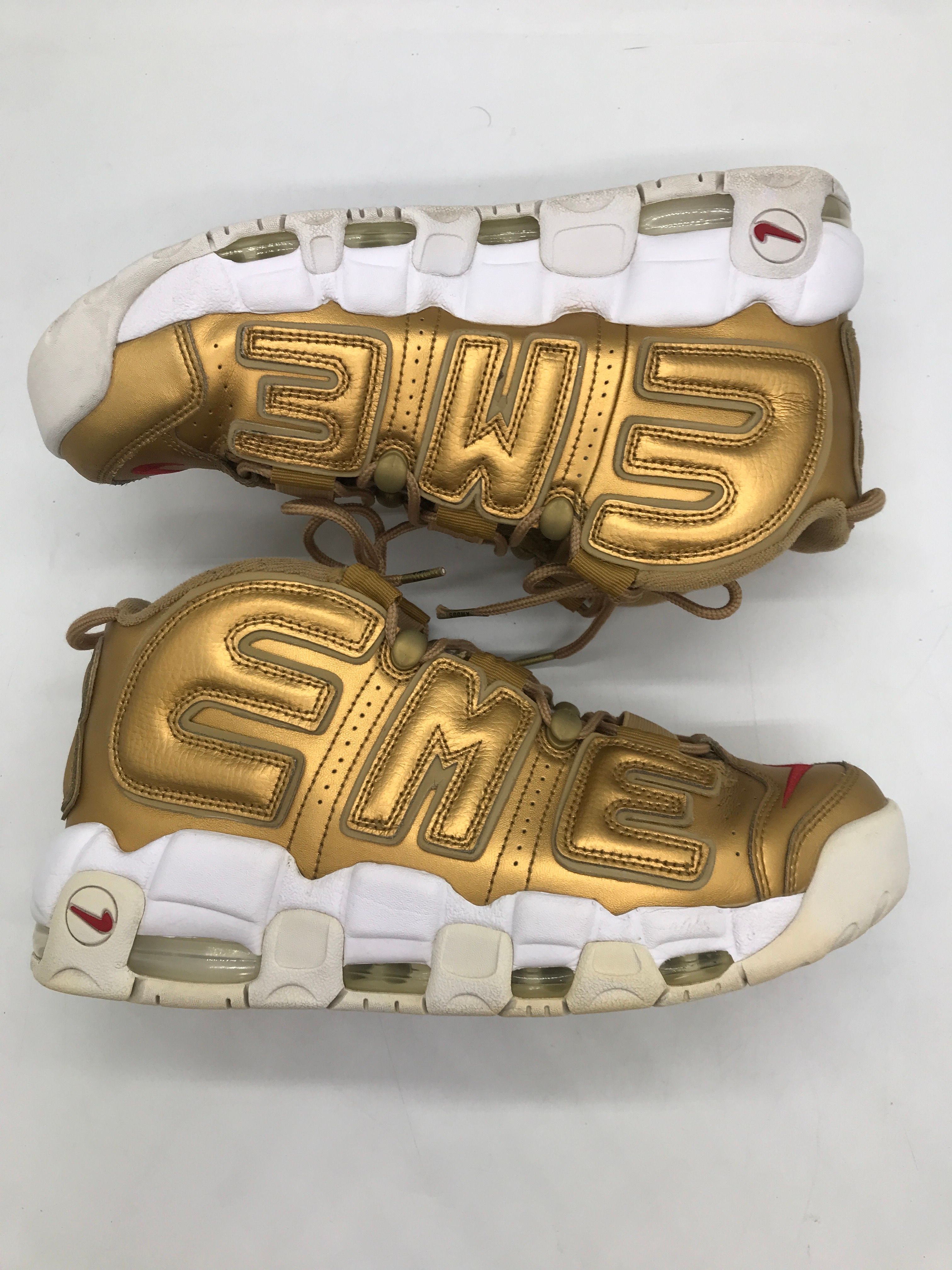 Supreme × Nike Air More Uptempo "Metallic Gold"