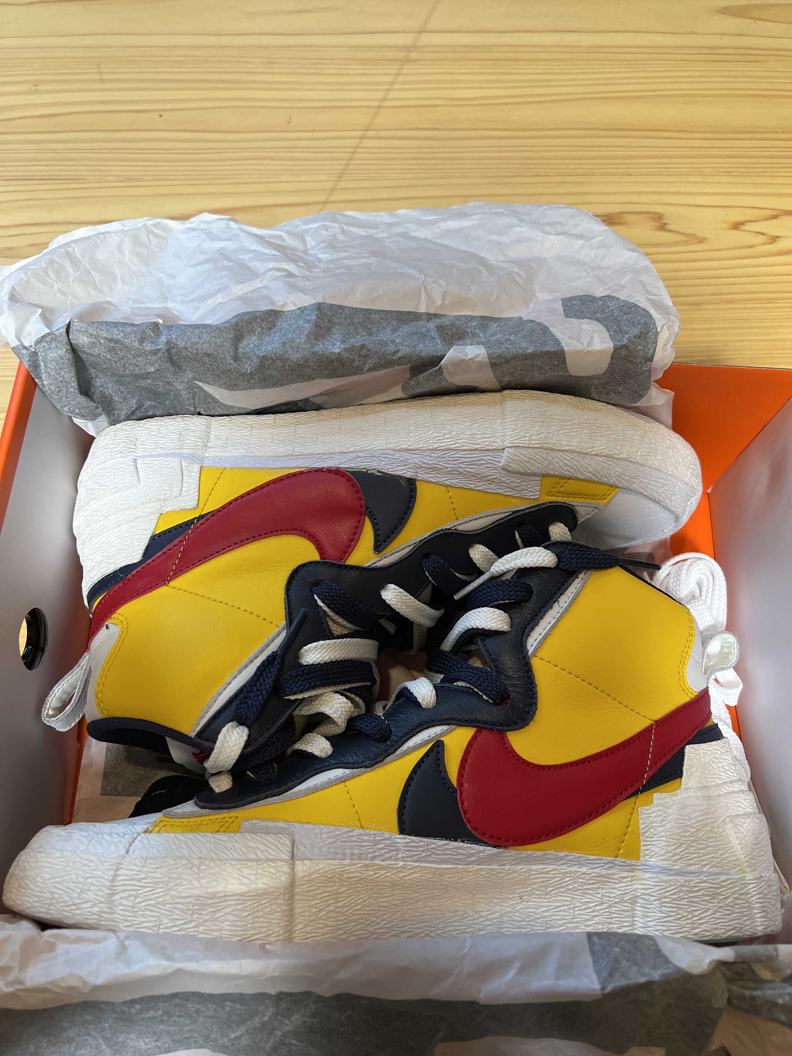 sacai × Nike Blazer Mid "Varsity Maize/Varsity Red"