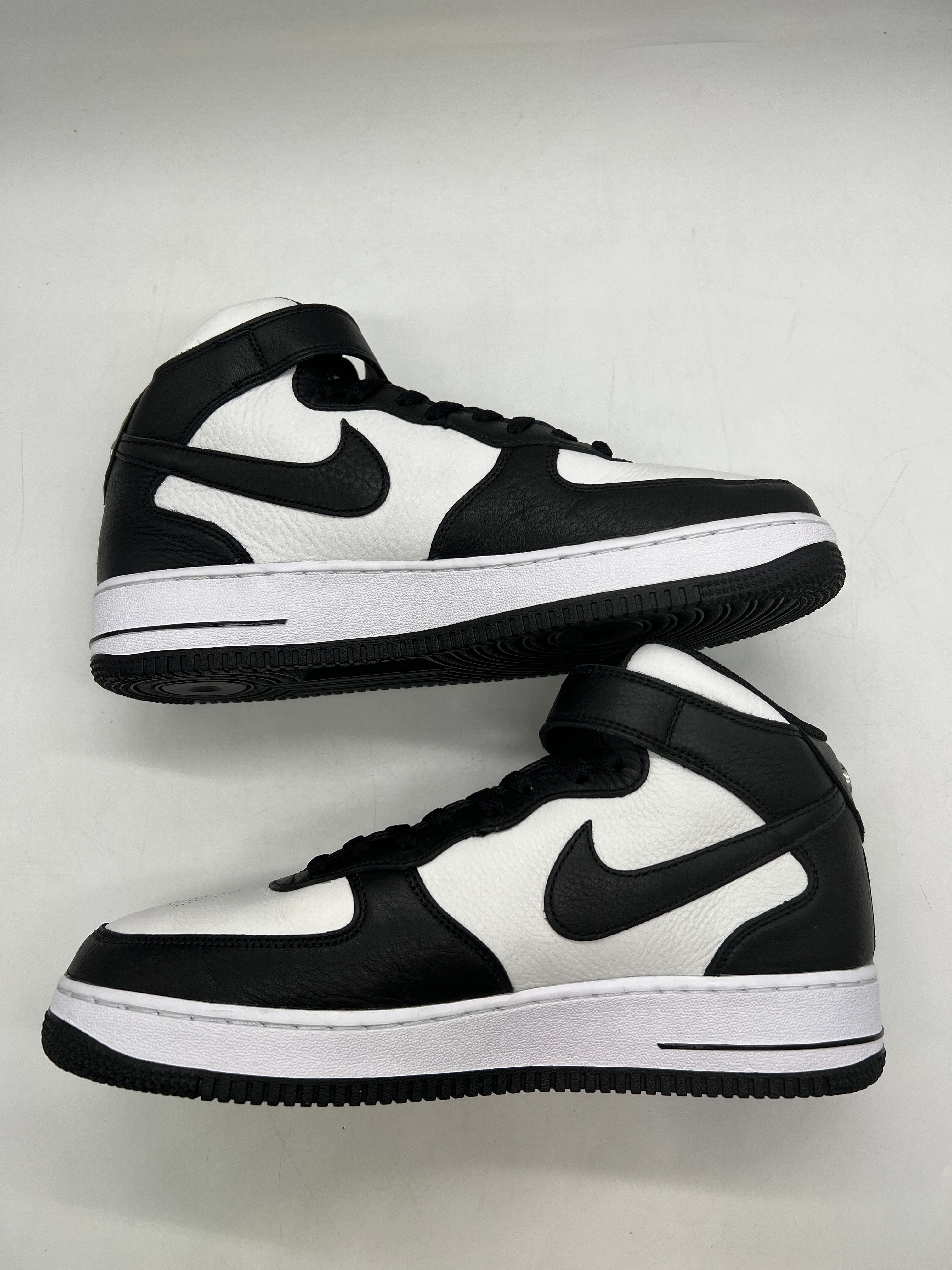 Stussy × Nike Air Force 1 Mid "Black and Light Bone"