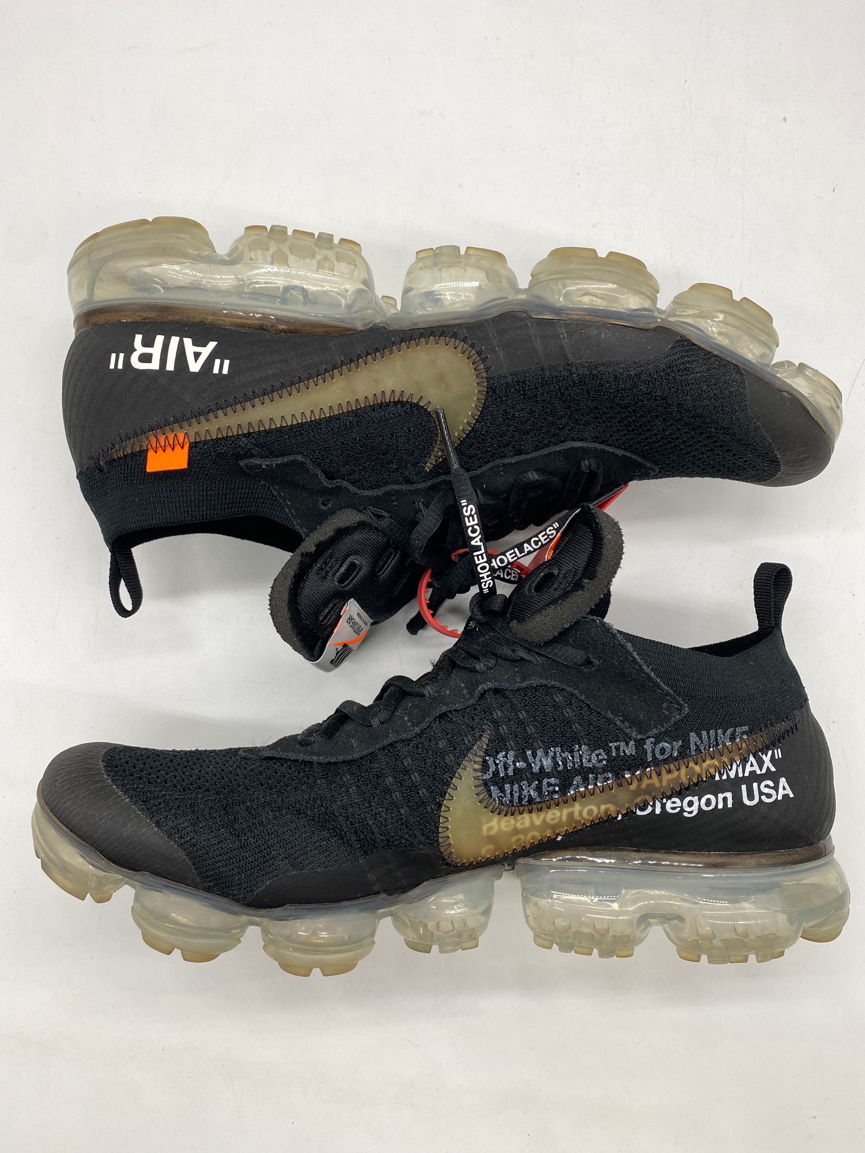 Off-White × Nike Air Vapormax "Black/Total Orange/Clear"