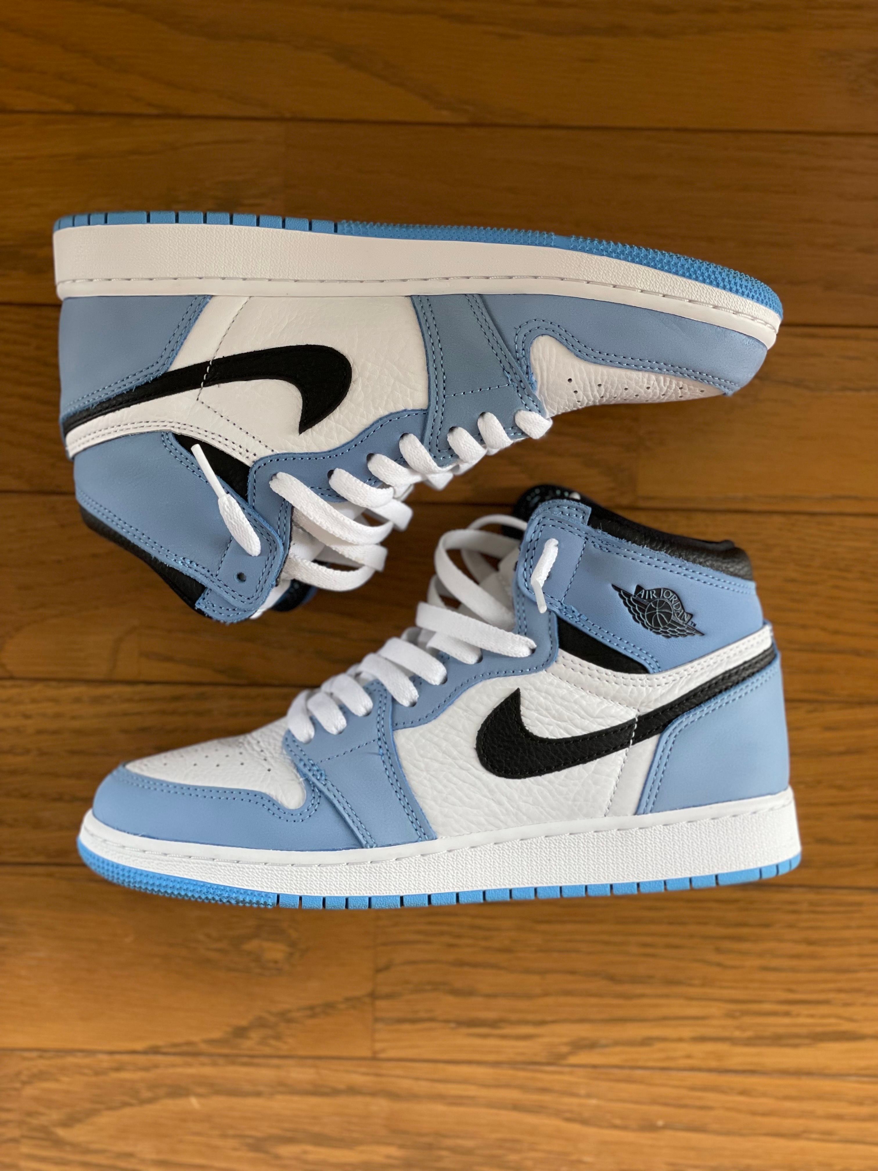 Nike GS Air Jordan 1 High "White/University Blue/Black"