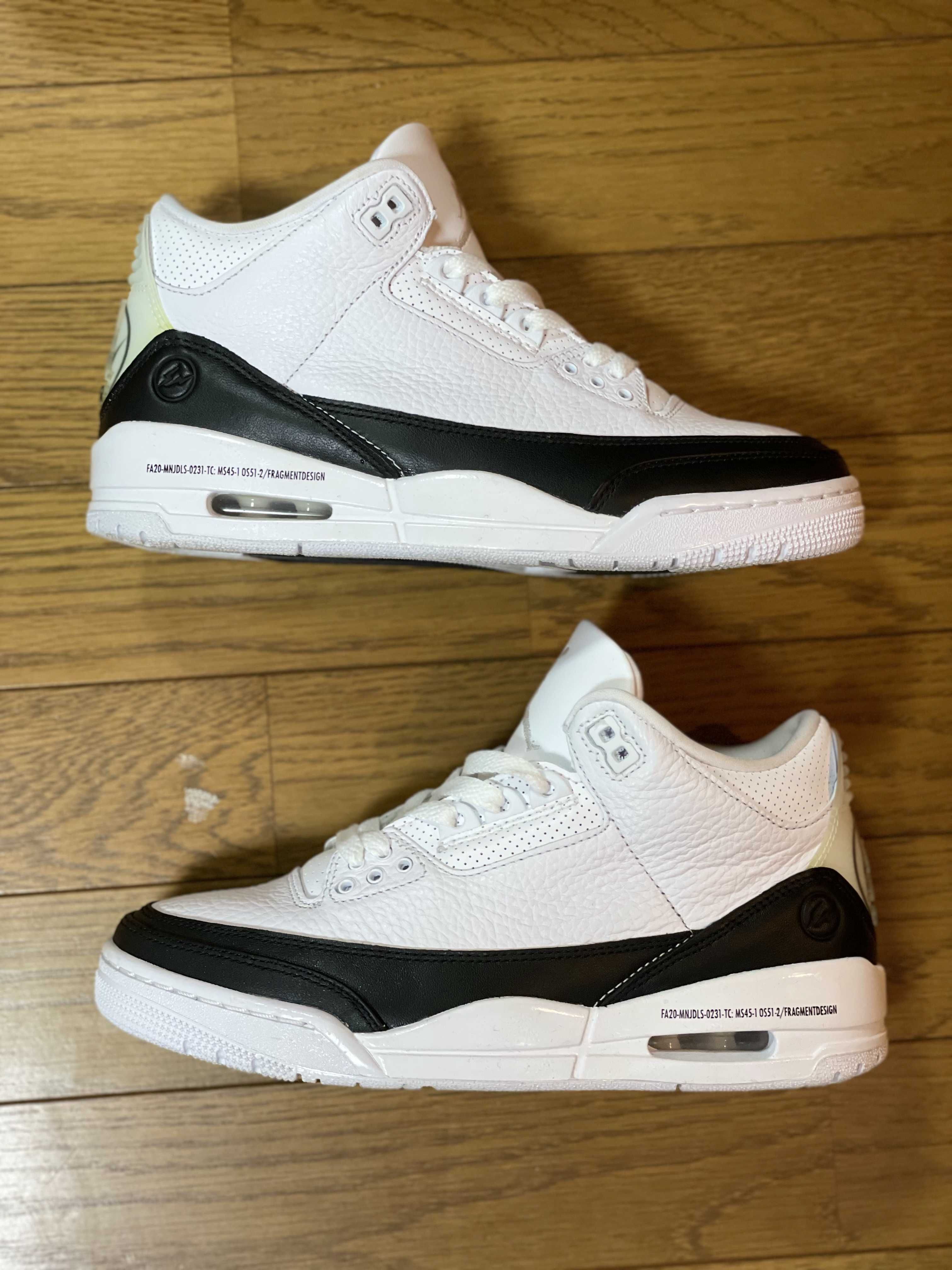 Fragment × Nike Air Jordan 3 "White/Black"