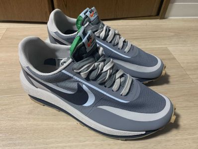 CLOT × Sacai × Nike LD Waffle "Grey Obsidian/Cool Grey"