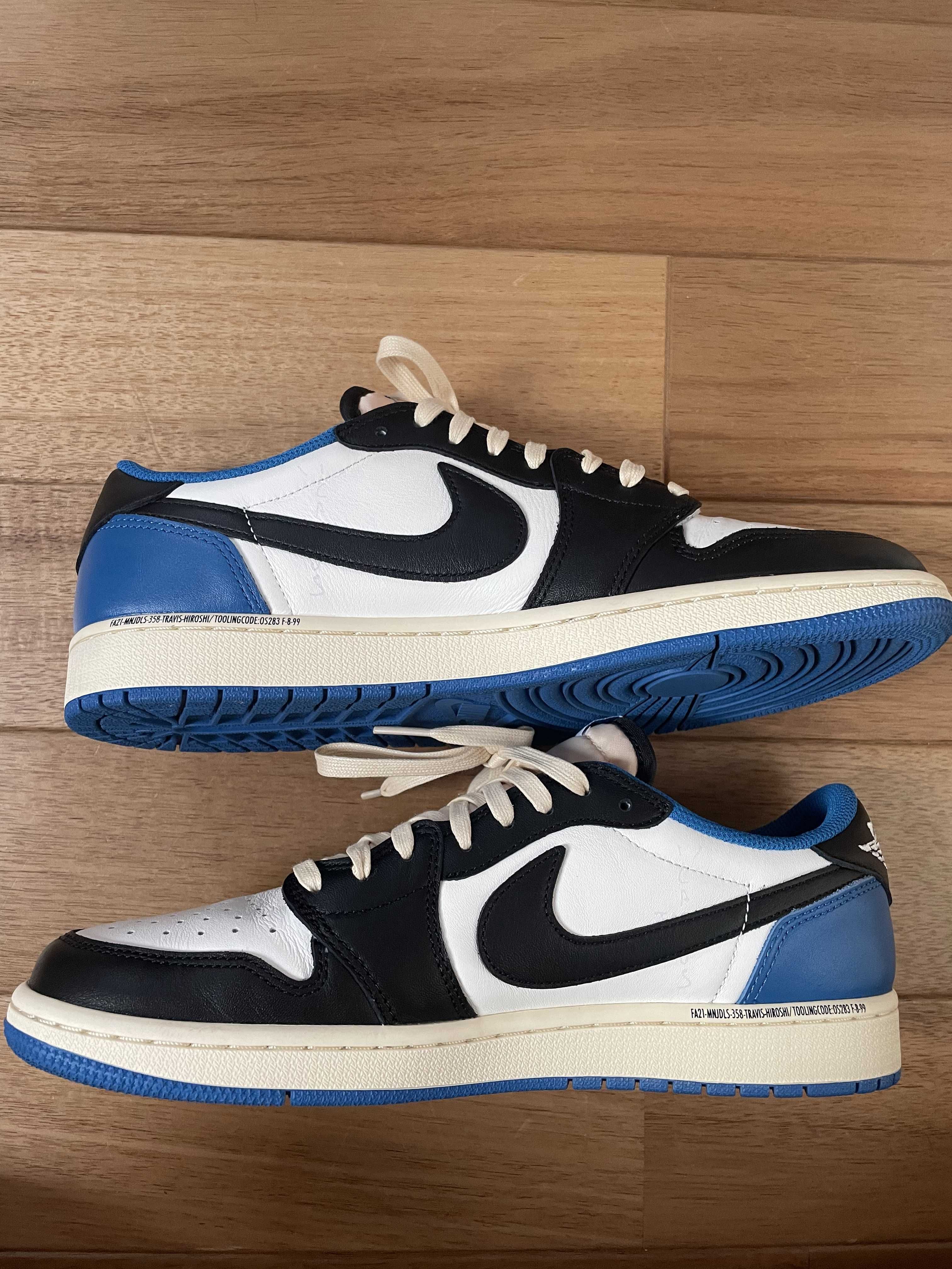 Travis Scott × fragment design × Nike Air Jordan 1 Low OG SP "Military Blue"