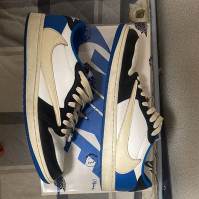 Travis Scott × fragment design × Nike Air Jordan 1 Low OG SP "Military Blue"