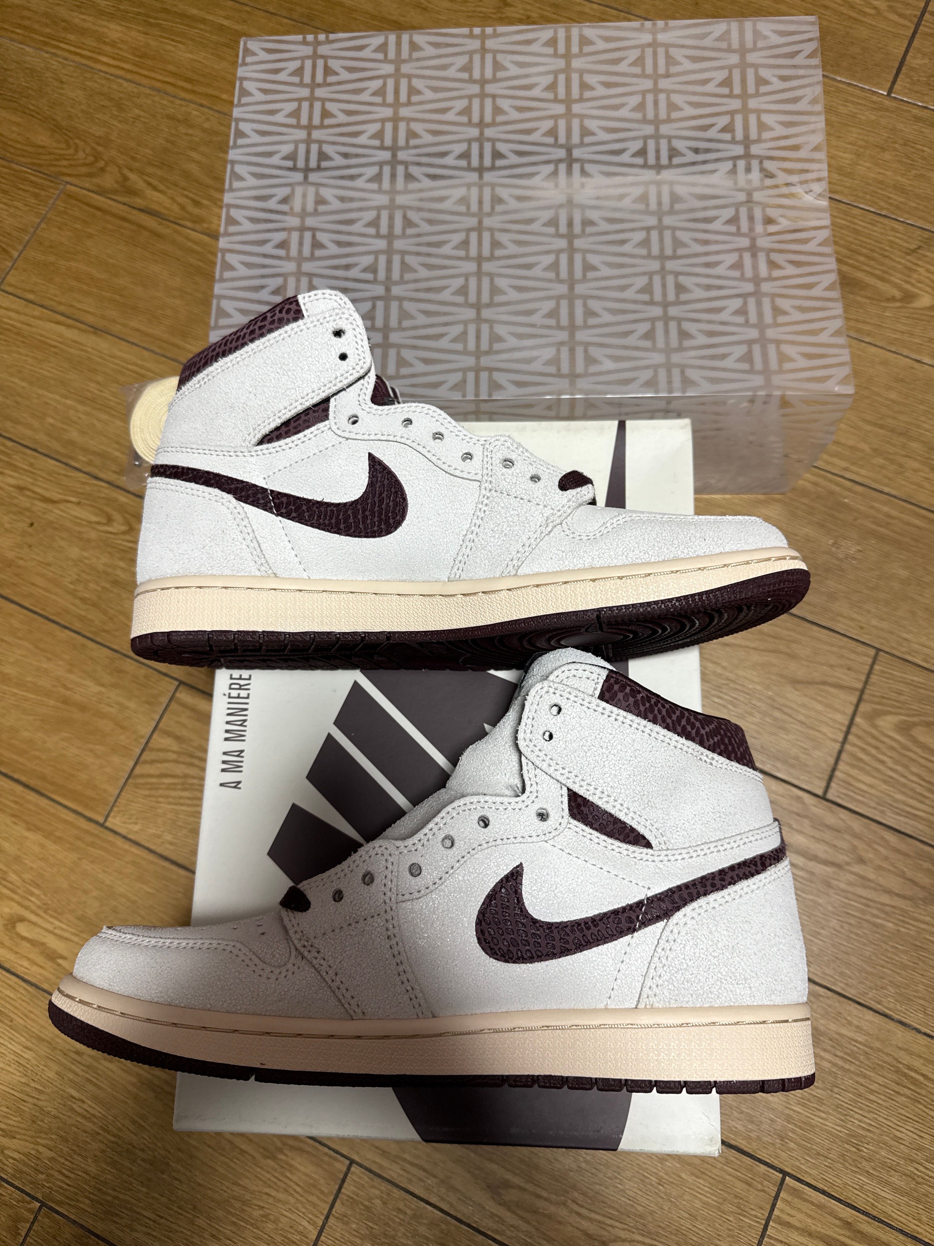 A Ma Maniere × Nike Air Jordan 1 Retro High OG "Sail and Burgundy"
