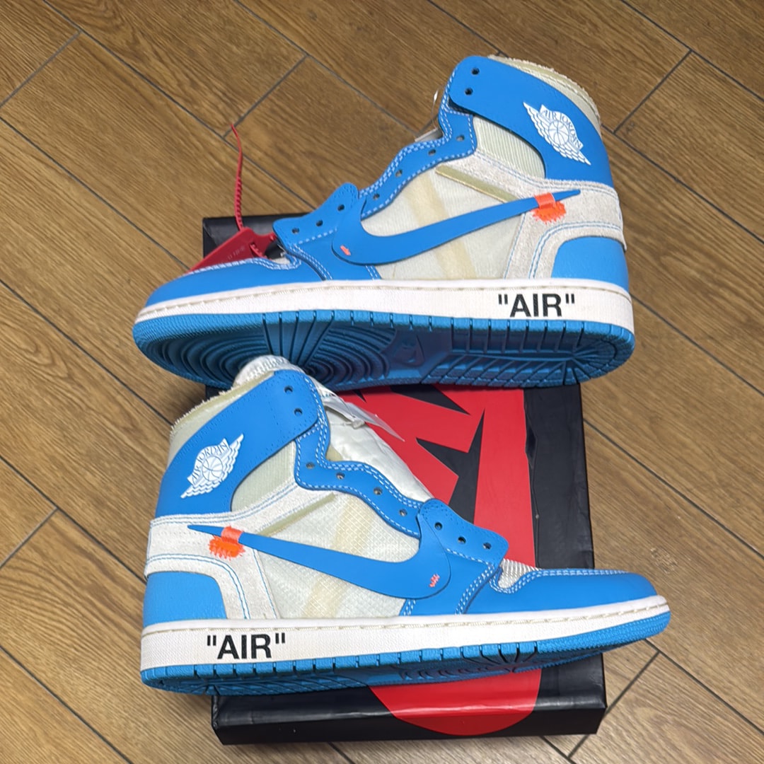 Off-White × Nike Air Jordan 1 High UNC "White/Dark Powder Blue"