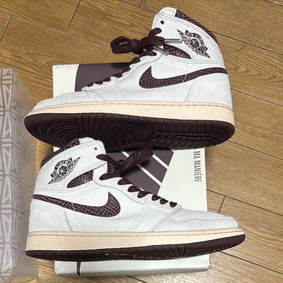 A Ma Maniere × Nike Air Jordan 1 Retro High OG "Sail and Burgundy"