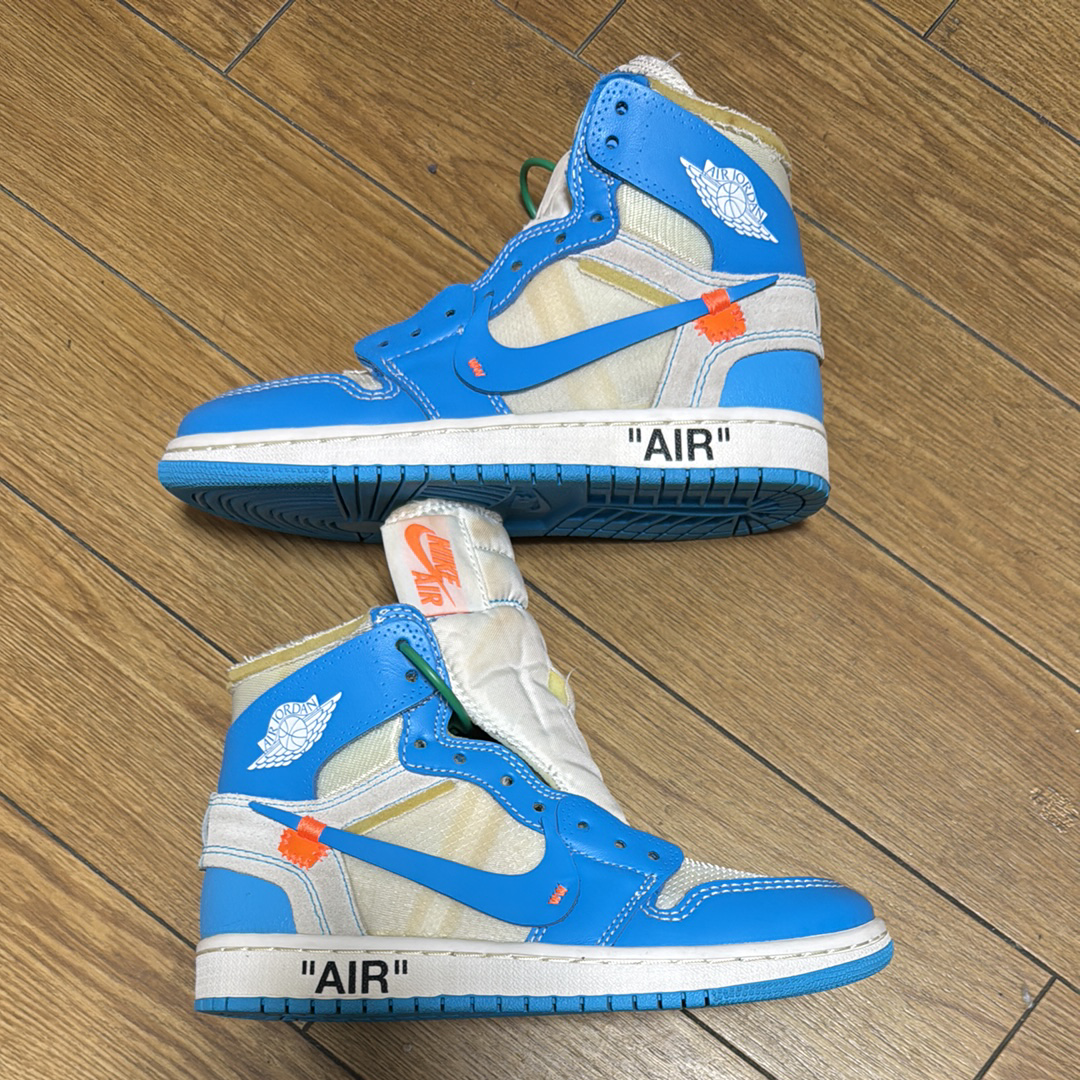 Off-White × Nike Air Jordan 1 High UNC "White/Dark Powder Blue"