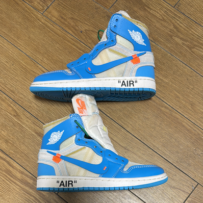 Off-White × Nike Air Jordan 1 High UNC "White/Dark Powder Blue"