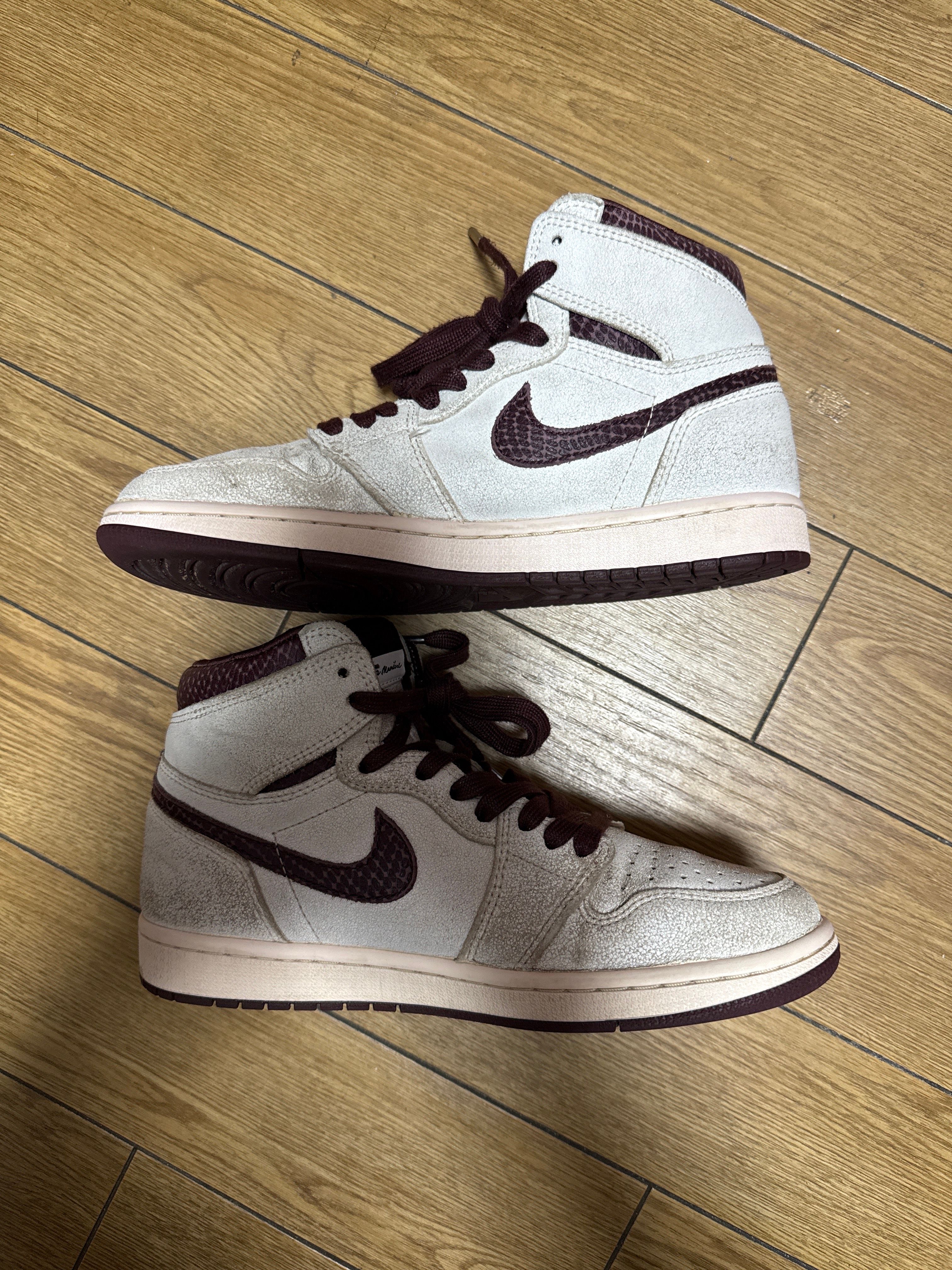 A Ma Maniere × Nike Air Jordan 1 Retro High OG "Sail and Burgundy"
