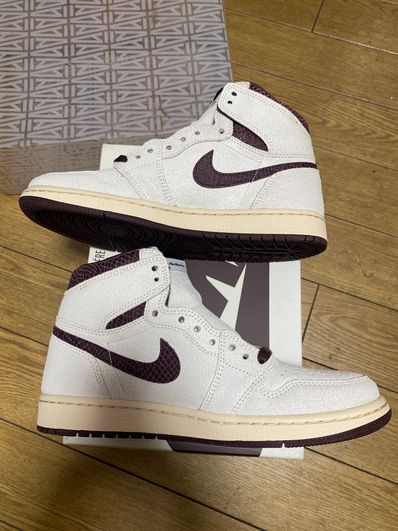 A Ma Maniere × Nike Air Jordan 1 Retro High OG "Sail and Burgundy"