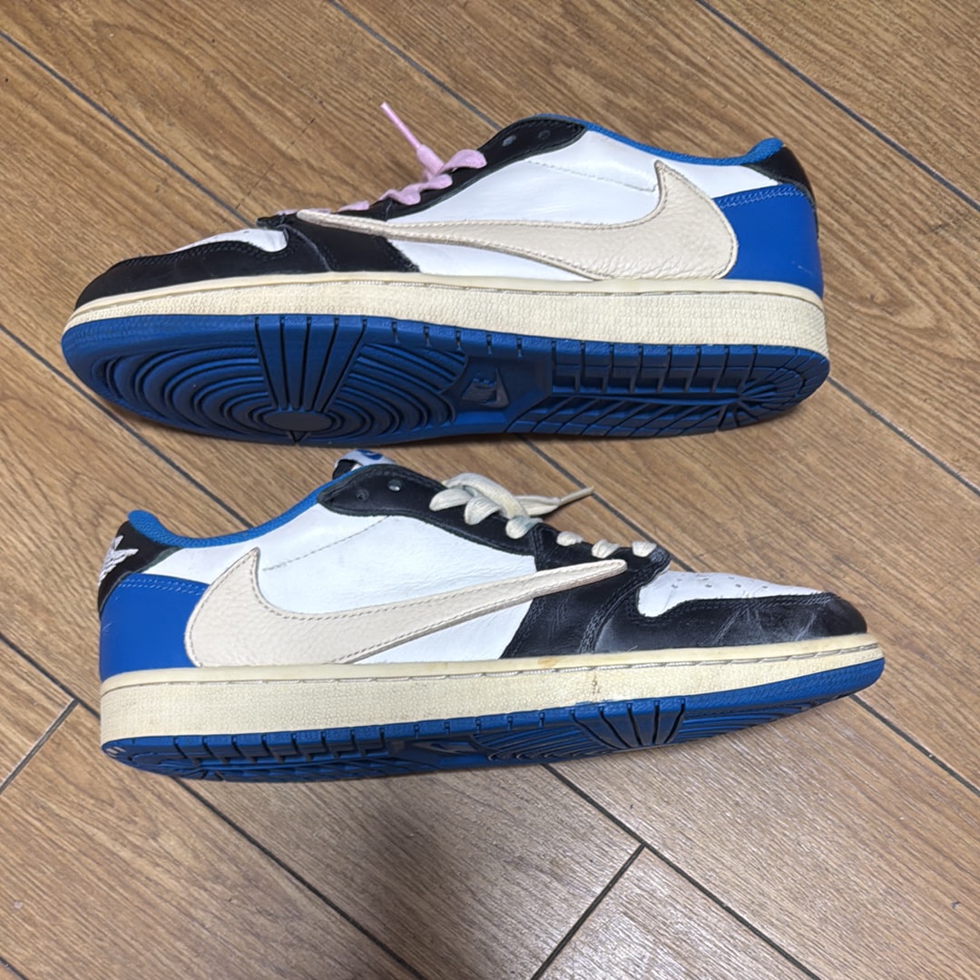 Travis Scott × fragment design × Nike Air Jordan 1 Low OG SP "Military Blue"