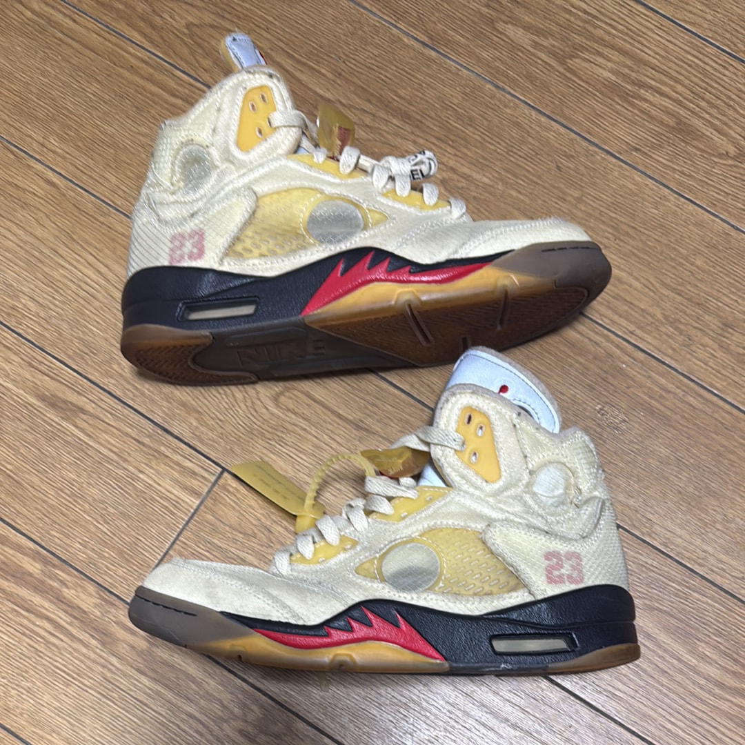 Off-White × Nike Air Jordan 5 "Sail"  