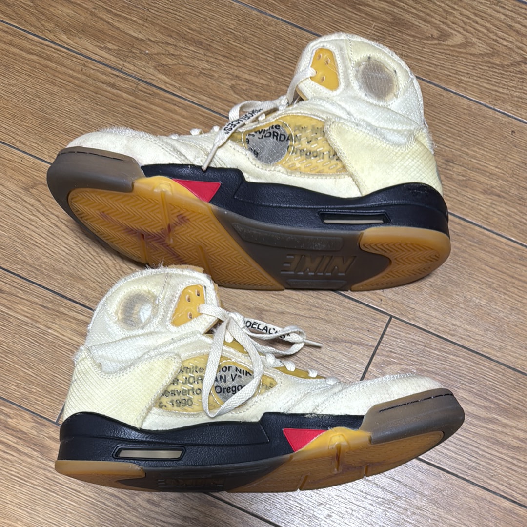 Off-White × Nike Air Jordan 5 "Sail"  