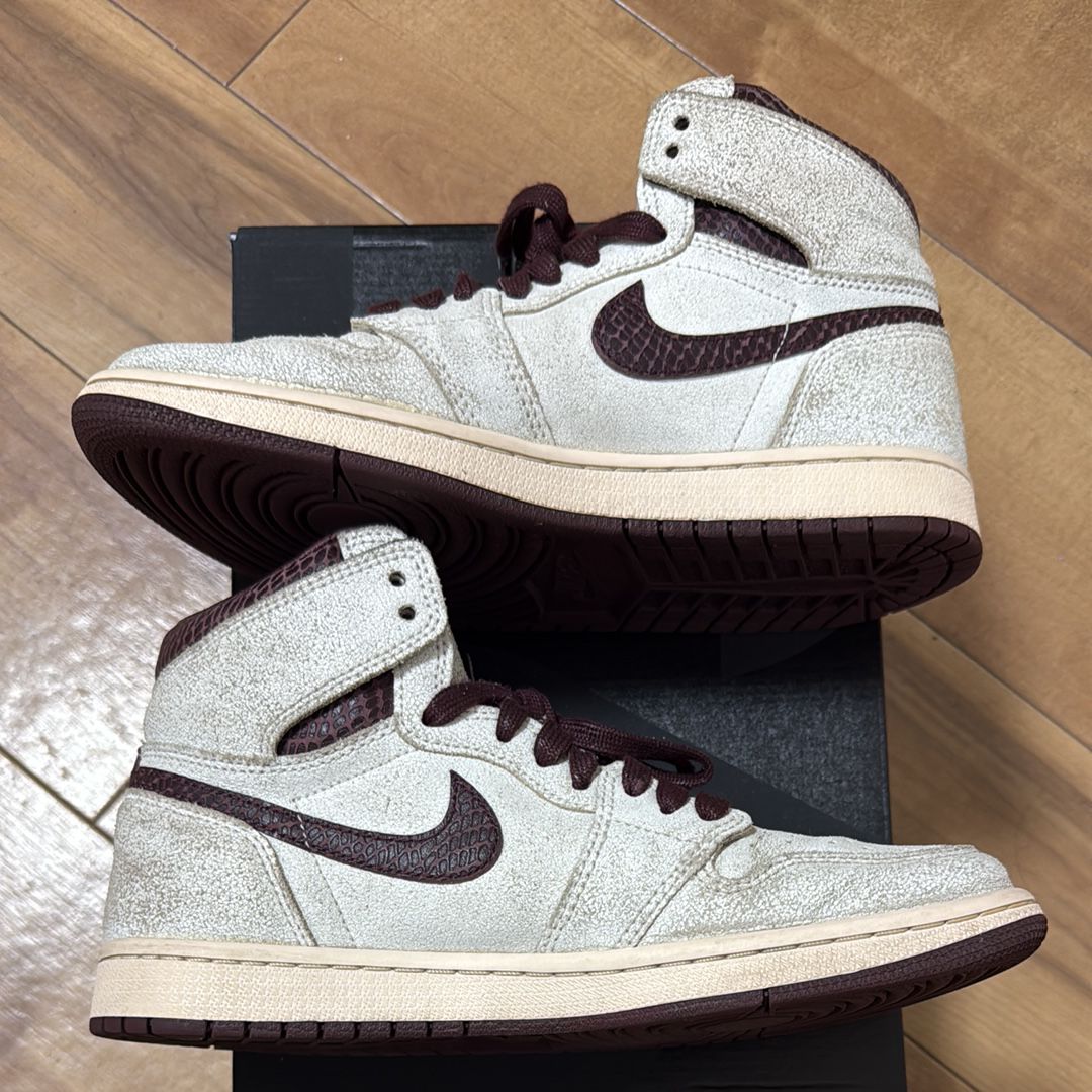 A Ma Maniere × Nike Air Jordan 1 Retro High OG "Sail and Burgundy"