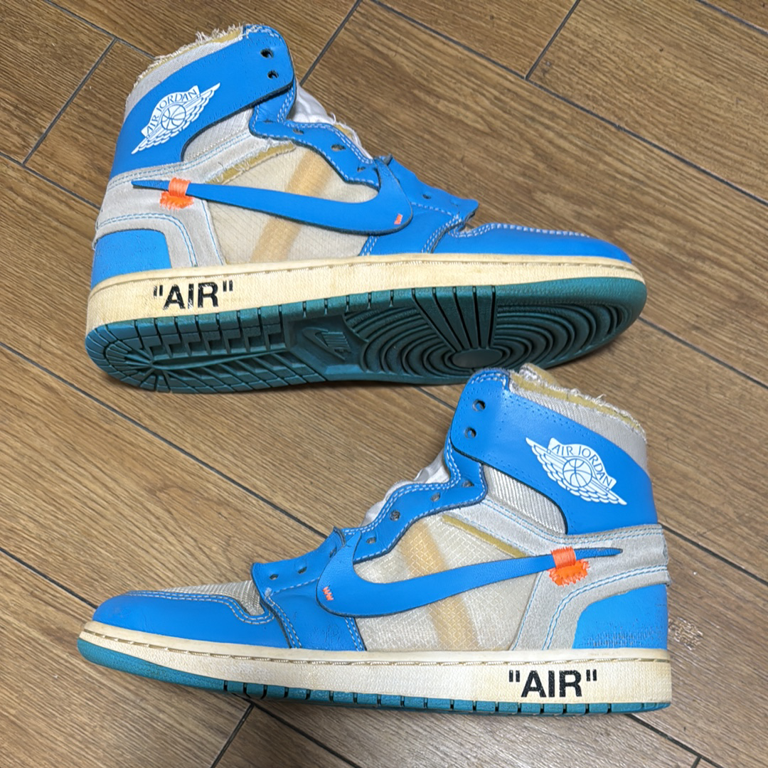 Off-White × Nike Air Jordan 1 High UNC "White/Dark Powder Blue"