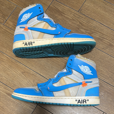 Off-White × Nike Air Jordan 1 High UNC "White/Dark Powder Blue"