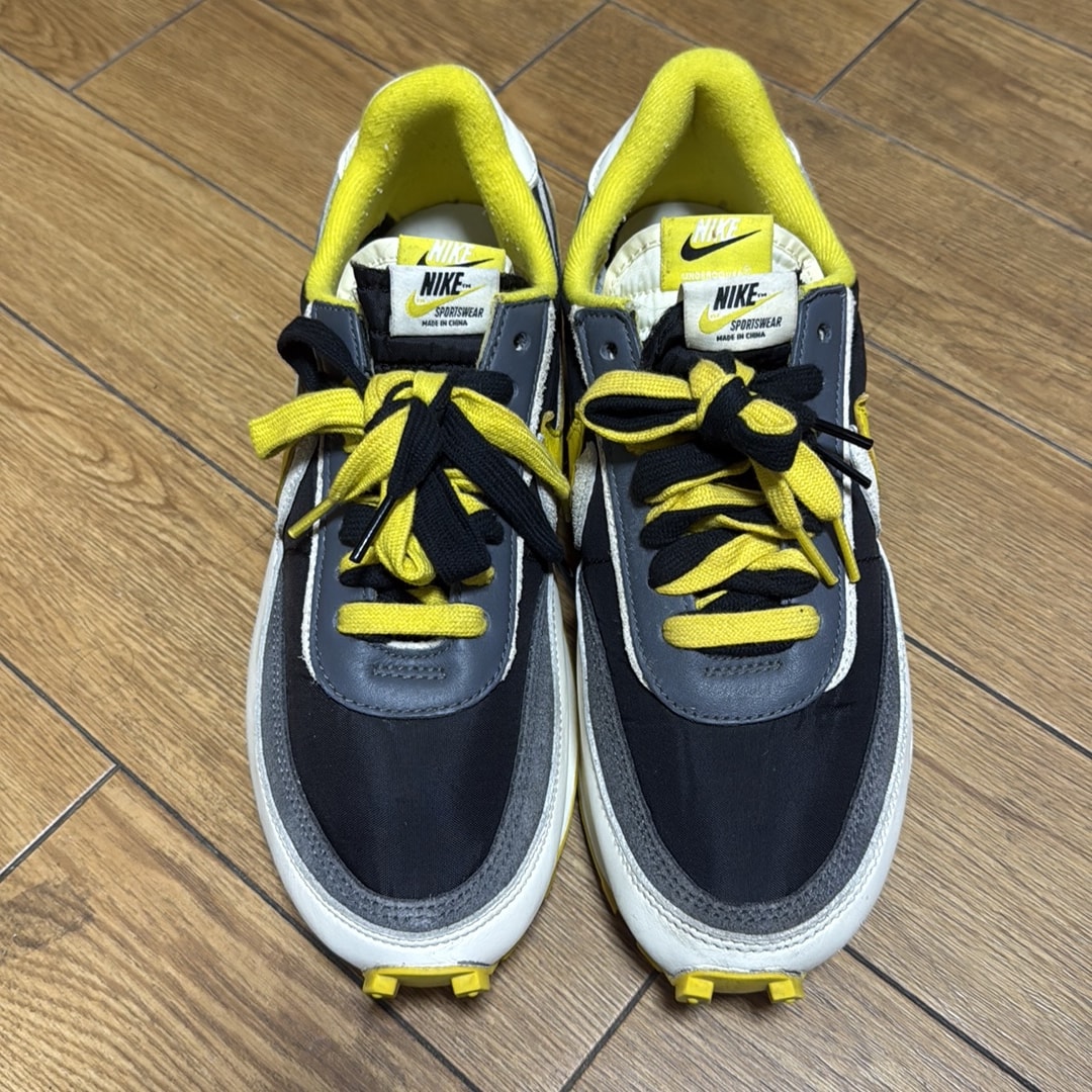 UNDERCOVER × sacai × Nike LD Waffle "Black/Sail-Dark Grey-Bright Citron"