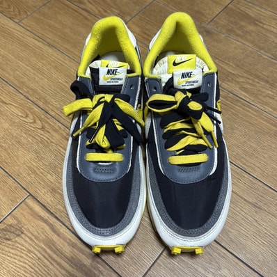 UNDERCOVER × sacai × Nike LD Waffle "Black/Sail-Dark Grey-Bright Citron"