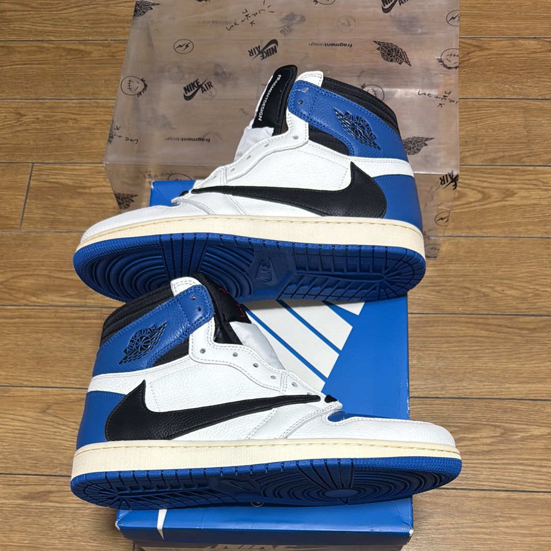 Travis Scott × fragment design × Nike Air Jordan 1 Retro High OG SP "Military Blue"