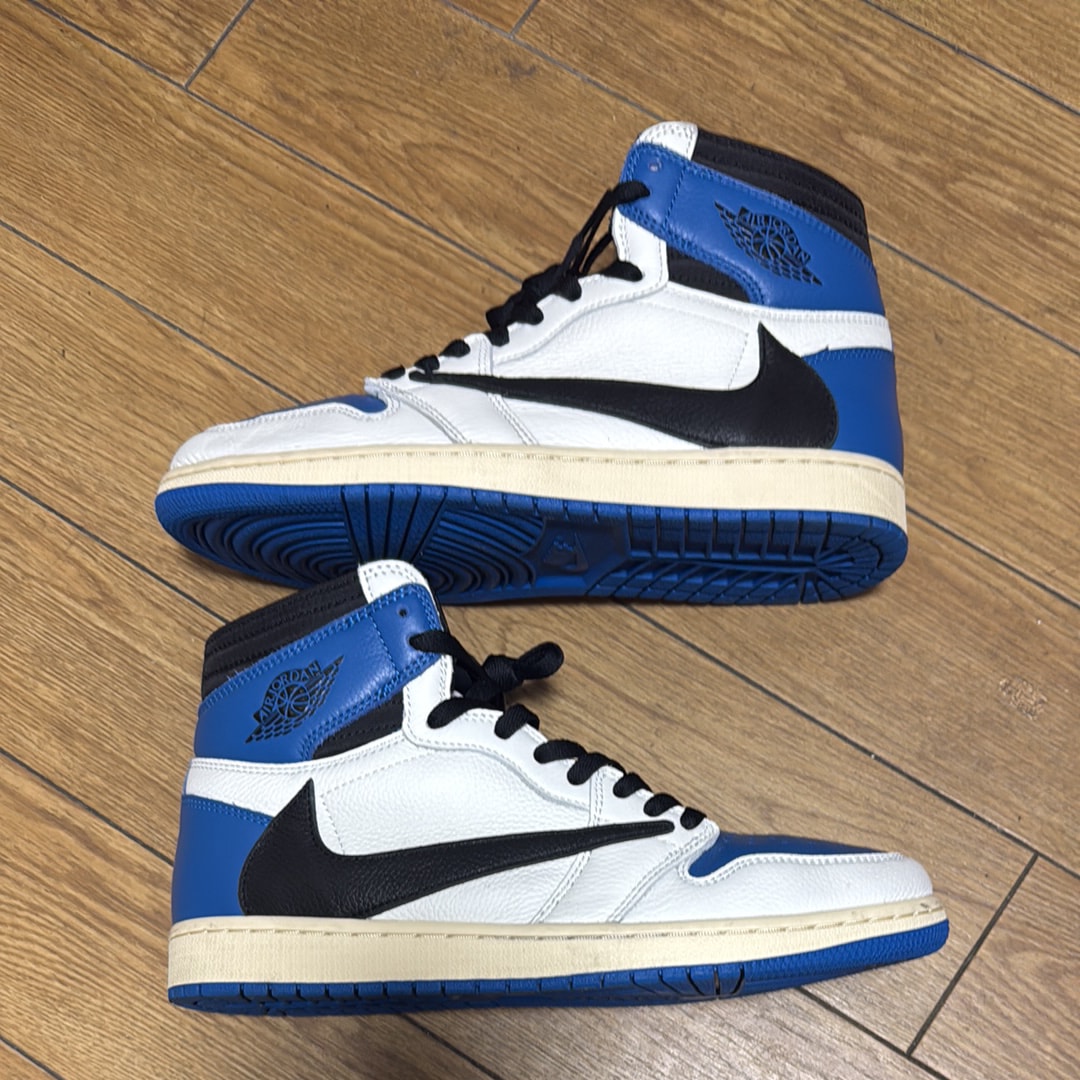 Travis Scott × fragment design × Nike Air Jordan 1 Retro High OG SP "Military Blue"