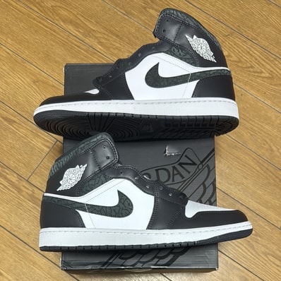 Nike Air Jordan 1 Mid "Panda Elephant/Safari"