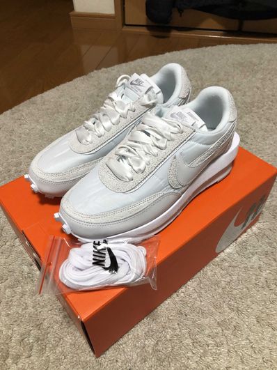 sacai × Nike LDV Waffle "Triple White"