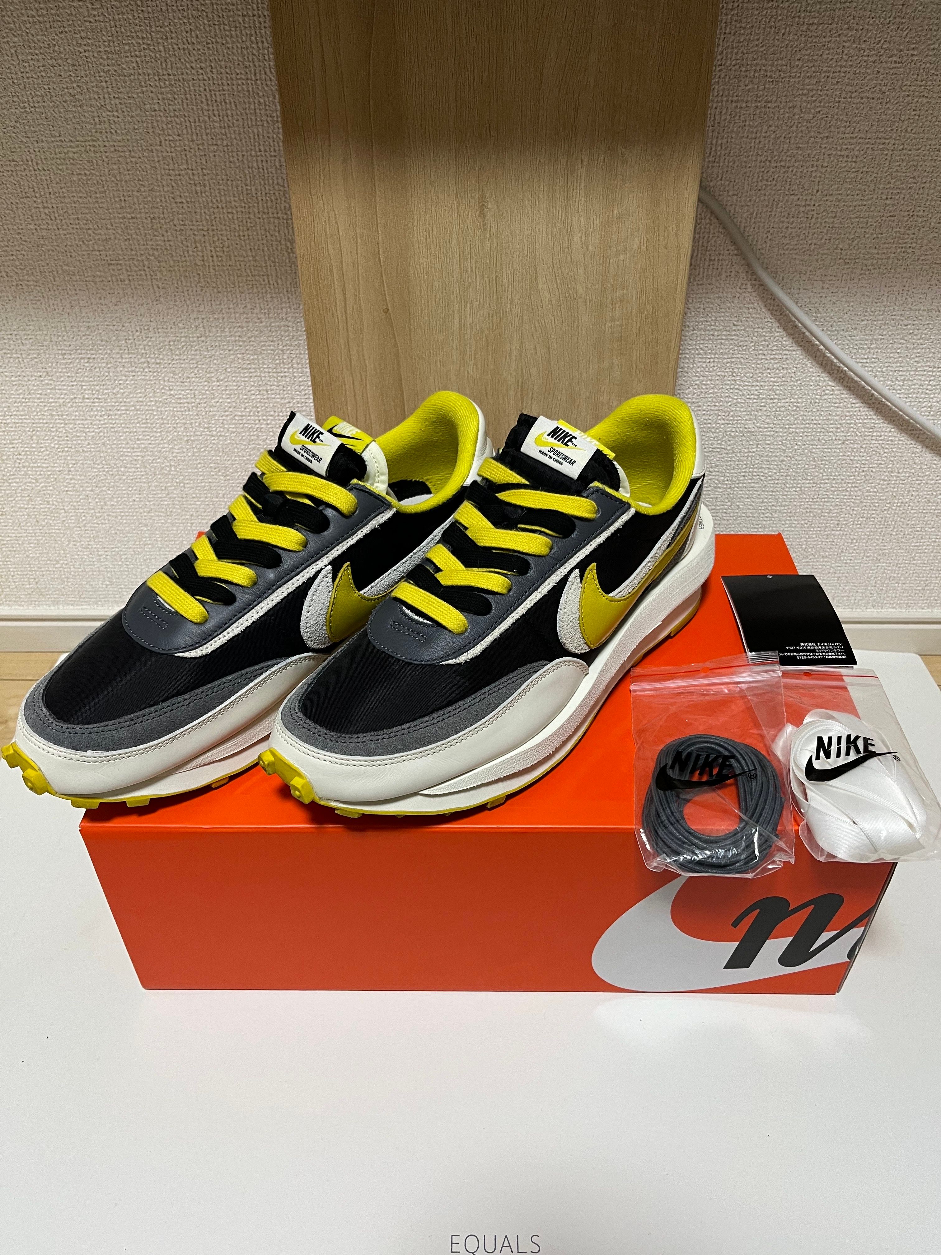 UNDERCOVER × sacai × Nike LD Waffle "Black/Sail-Dark Grey-Bright Citron"