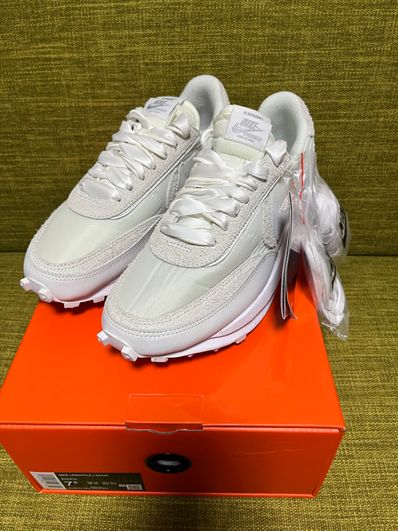 sacai × Nike LDV Waffle "Triple White"