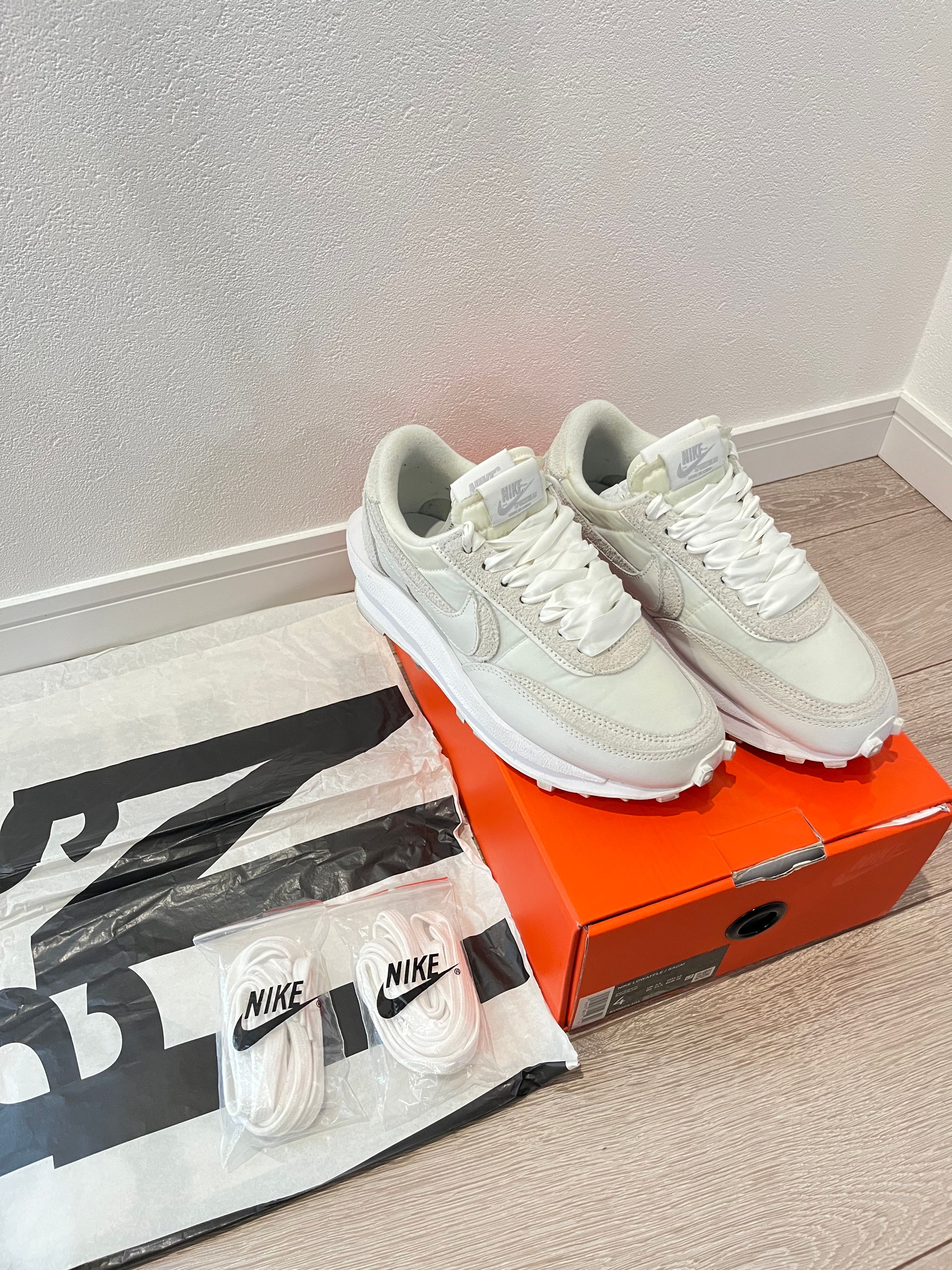 sacai × Nike LDV Waffle "Triple White"