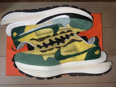 sacai × Nike Vapor Waffle "Tour Yellow/Stadium Green-Sail"