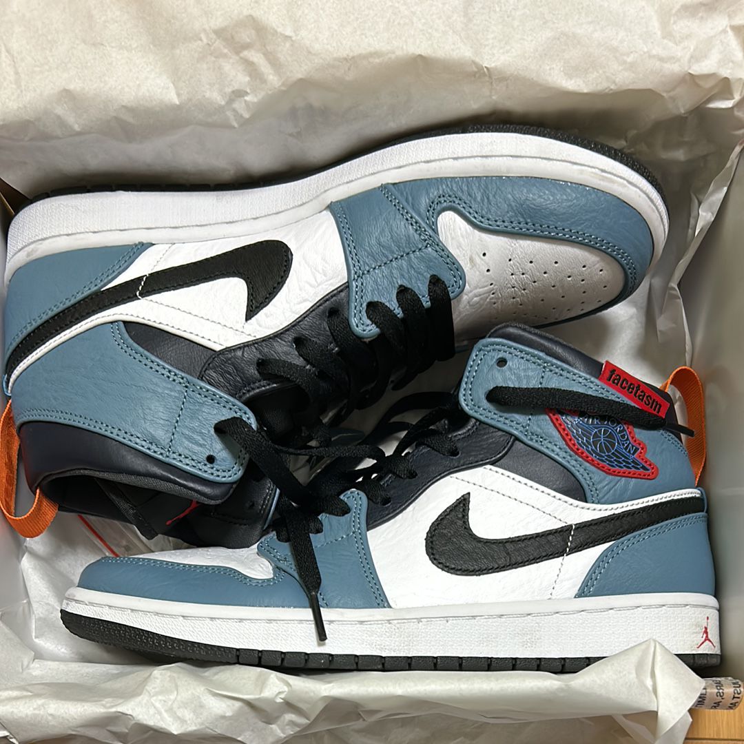 FACETASM × Nike Air Jordan 1 Mid "White/Navy"