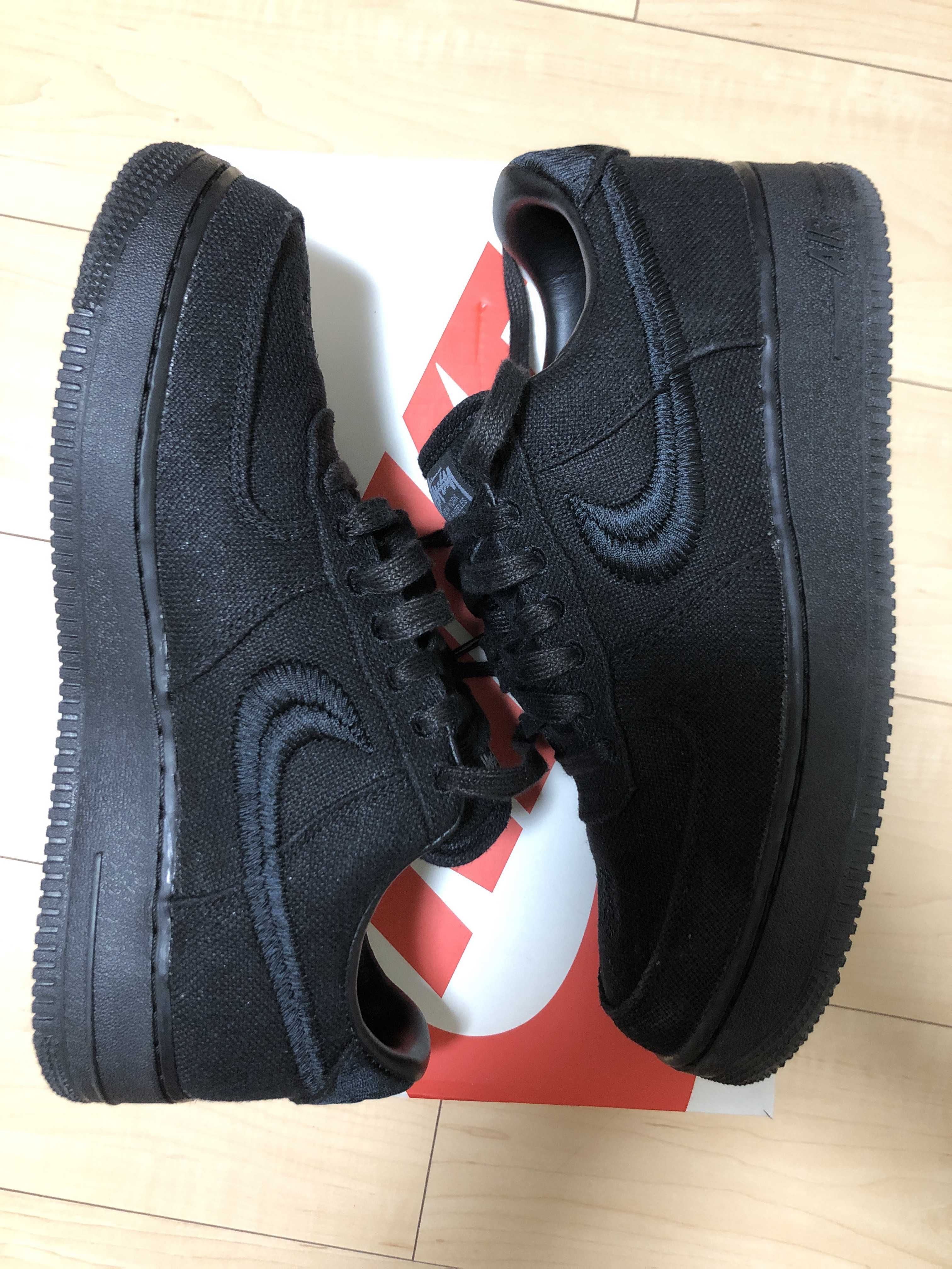Stussy × Nike Air Force 1 Low "Triple Black"