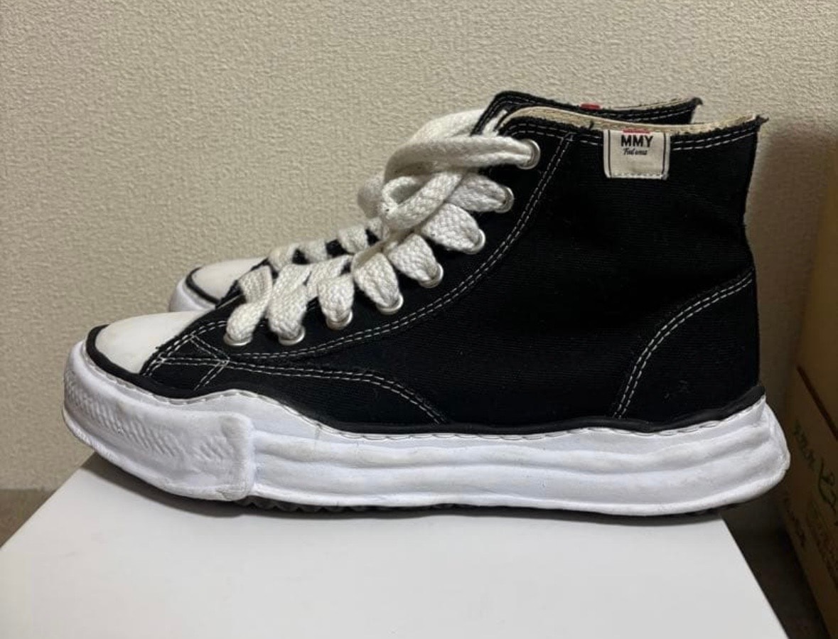 Maison MIHARA YASUHIRO PETERSON OG Sole Canvas High-top Sneaker "Black"