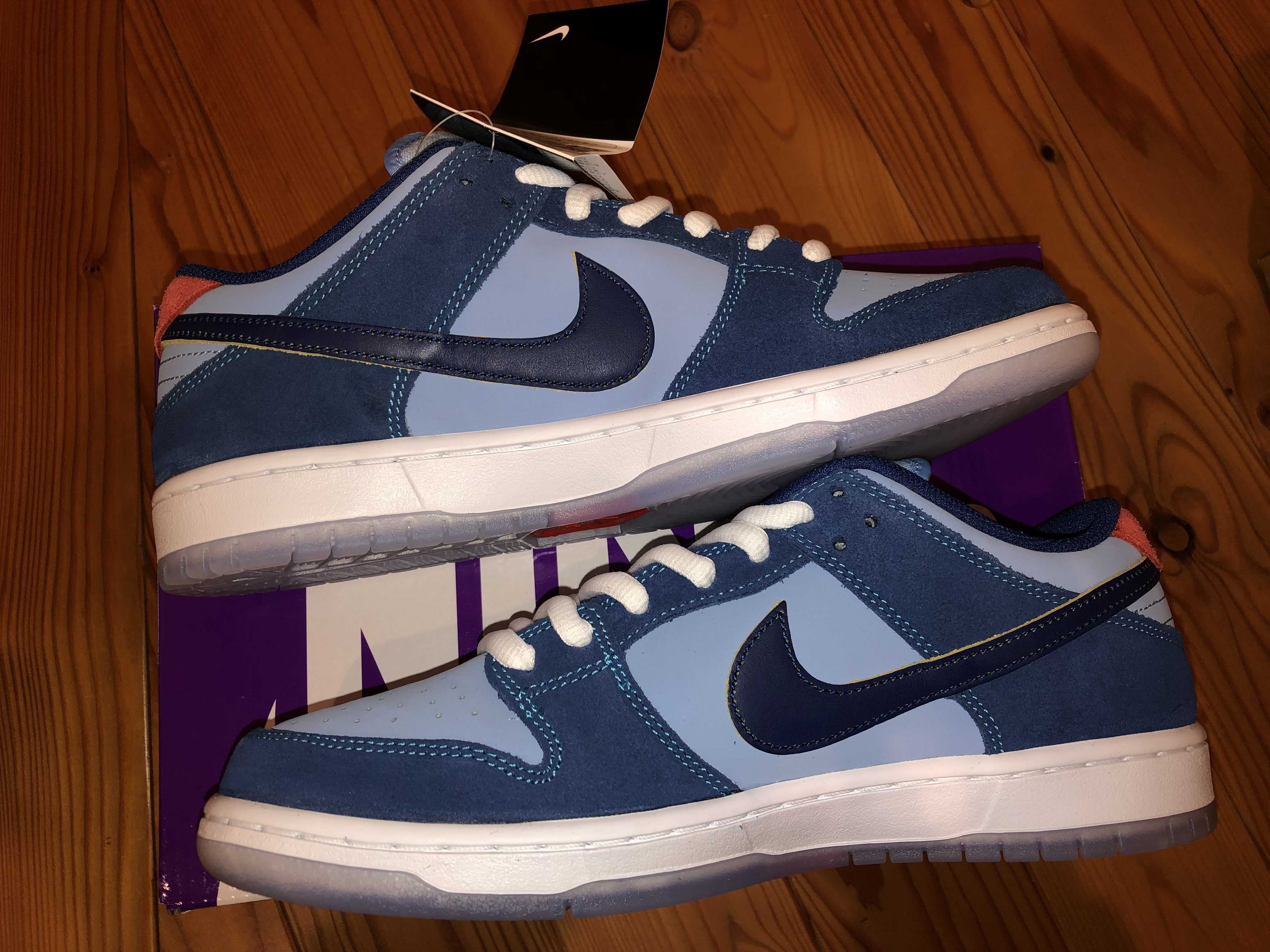 Why So Sad? × Nike SB Dunk Low "Coastal Blue/Speed Yellow-University Red"