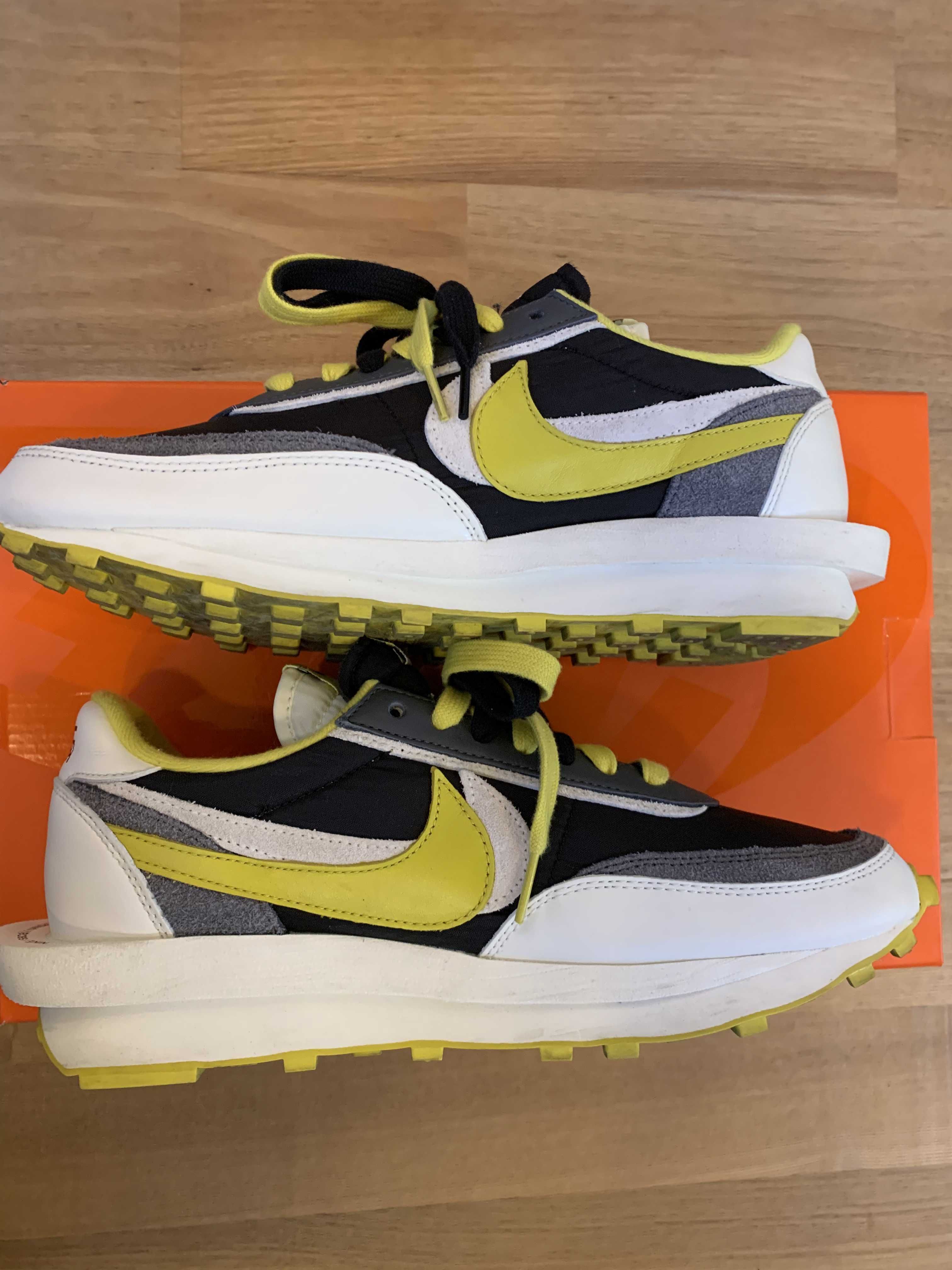 UNDERCOVER × sacai × Nike LD Waffle "Black/Sail-Dark Grey-Bright Citron"