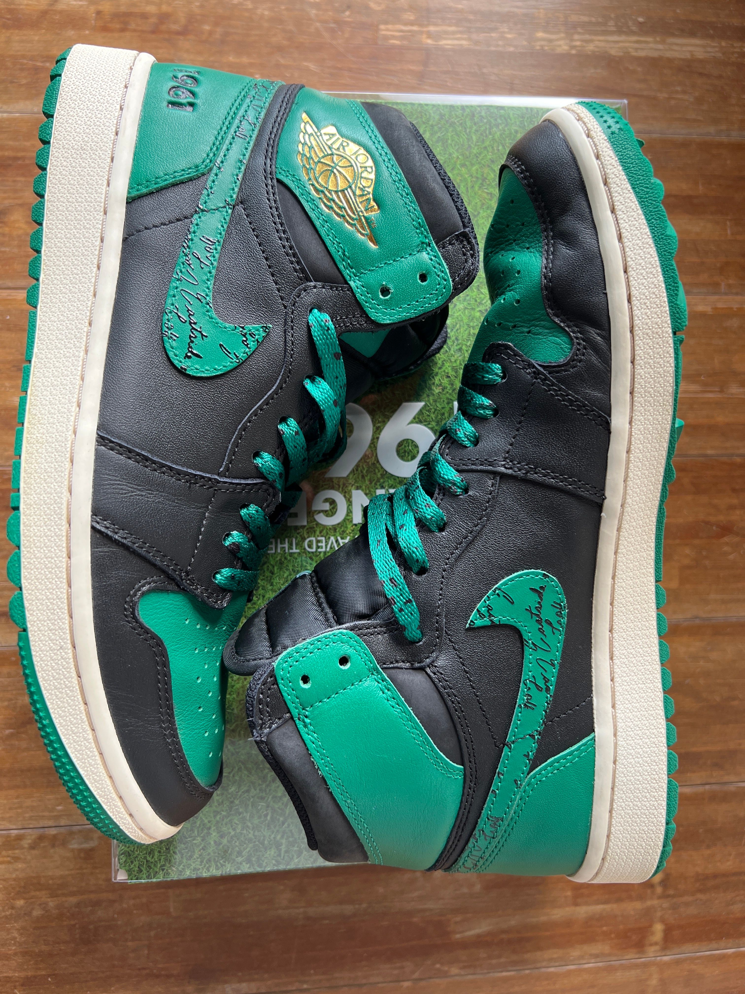Eastside Golf × Nike Air Jordan 1 High Golf "Black/Malachite/1961"