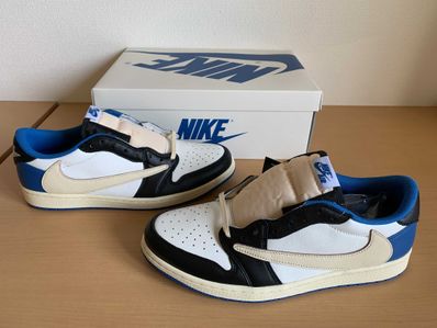 Travis Scott × fragment design × Nike Air Jordan 1 Low OG SP "Military Blue"