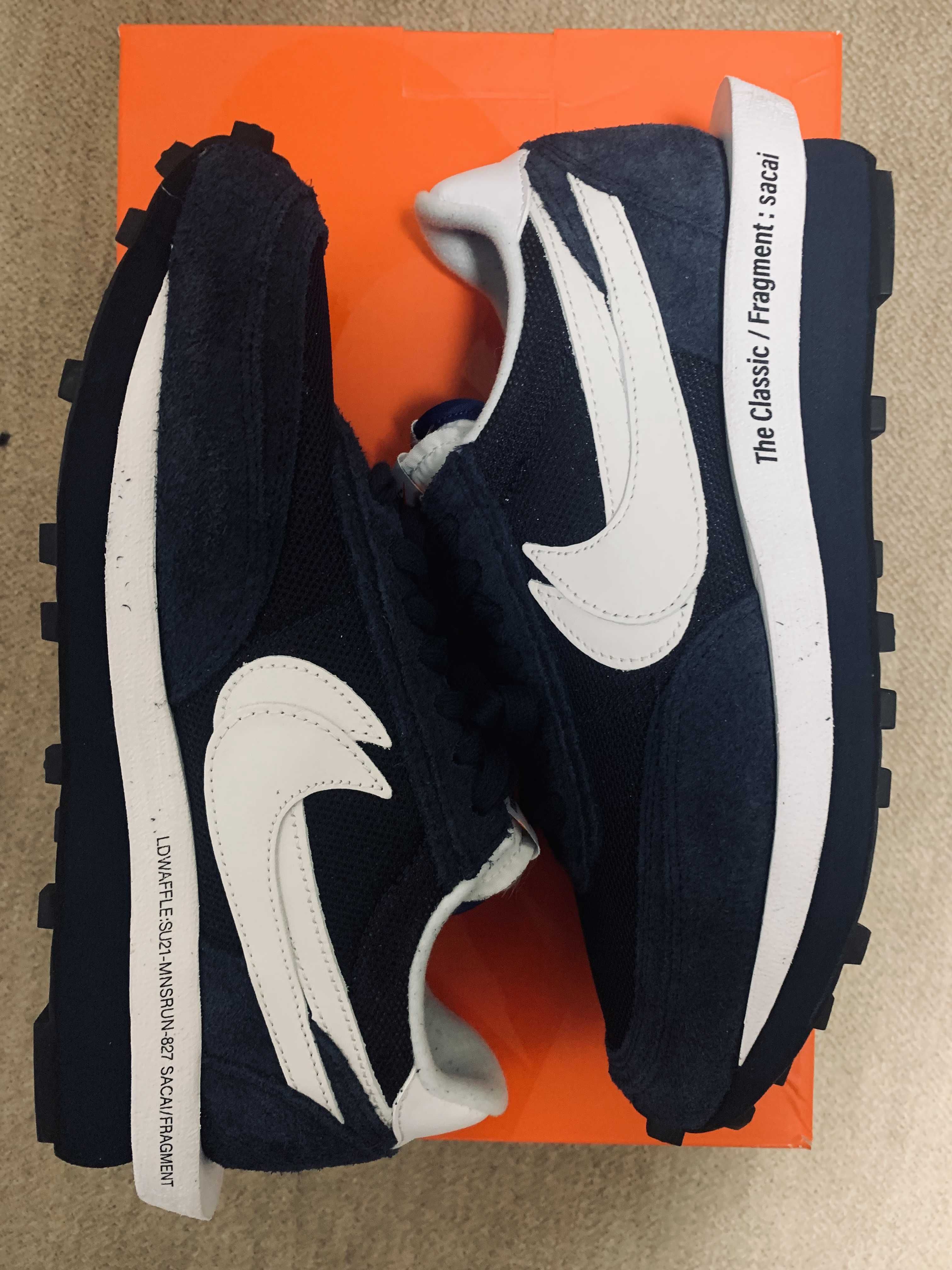 Fragment × sacai × Nike LD Waffle "Blackended Blue"